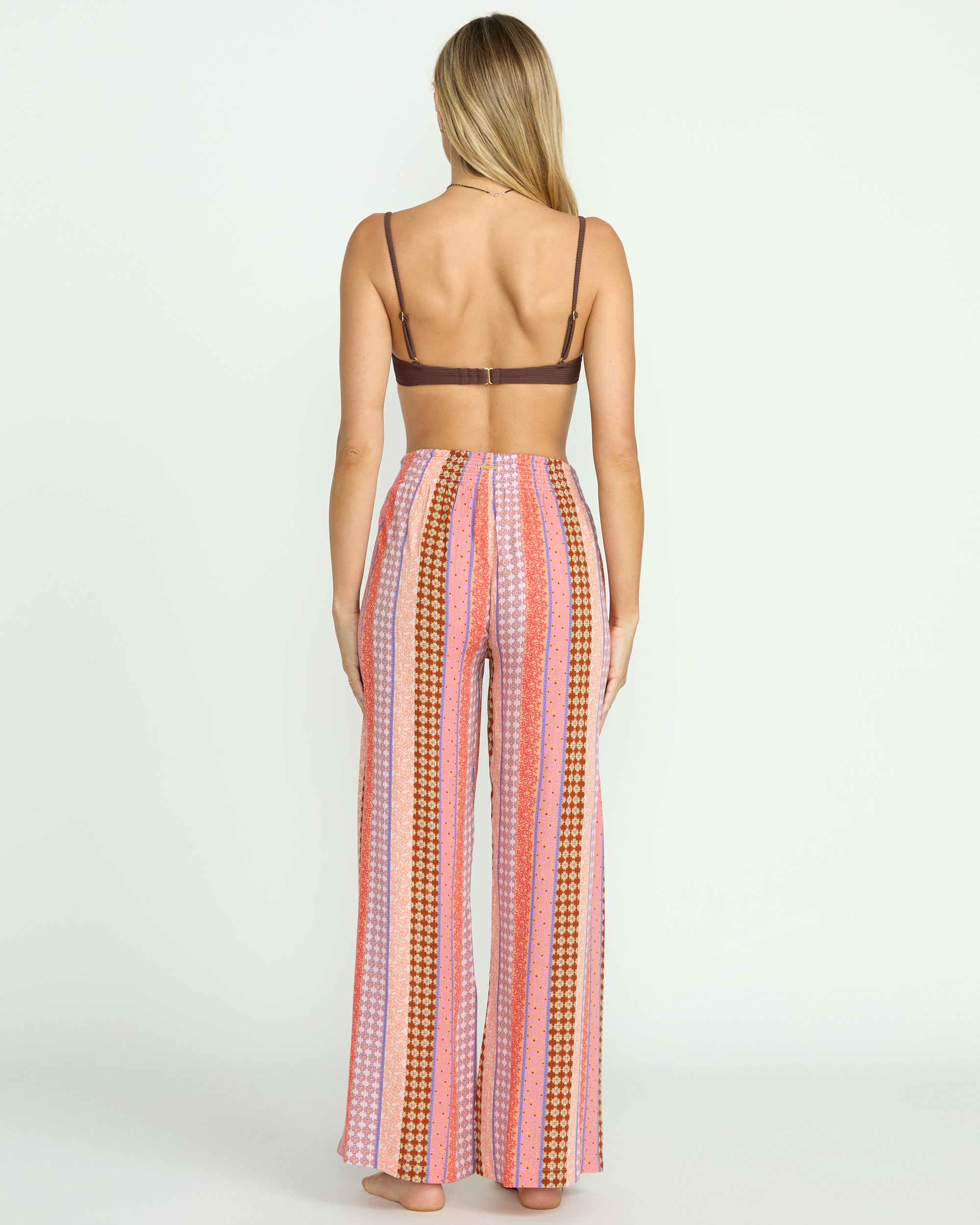 Split Spirit Elastic Waist Pants - Multi - Image 5