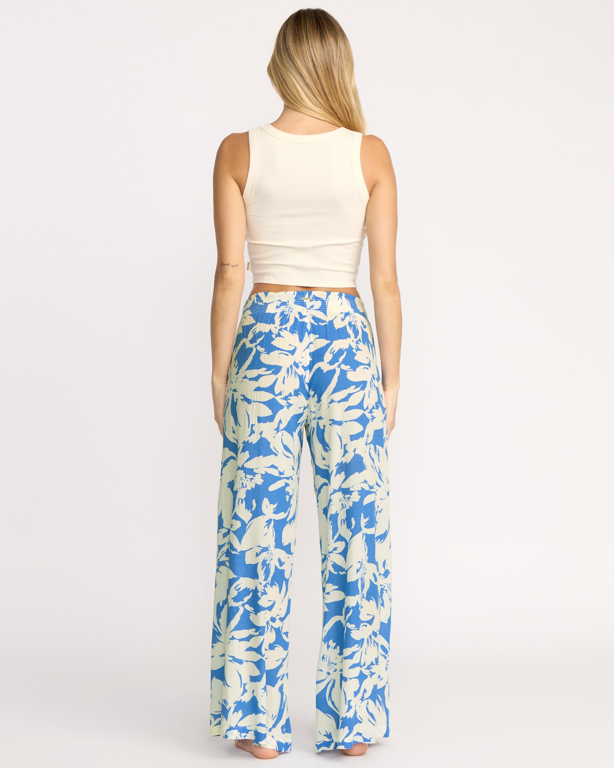 Split Spirit Elastic Waist Pants - True Blue - Image 5
