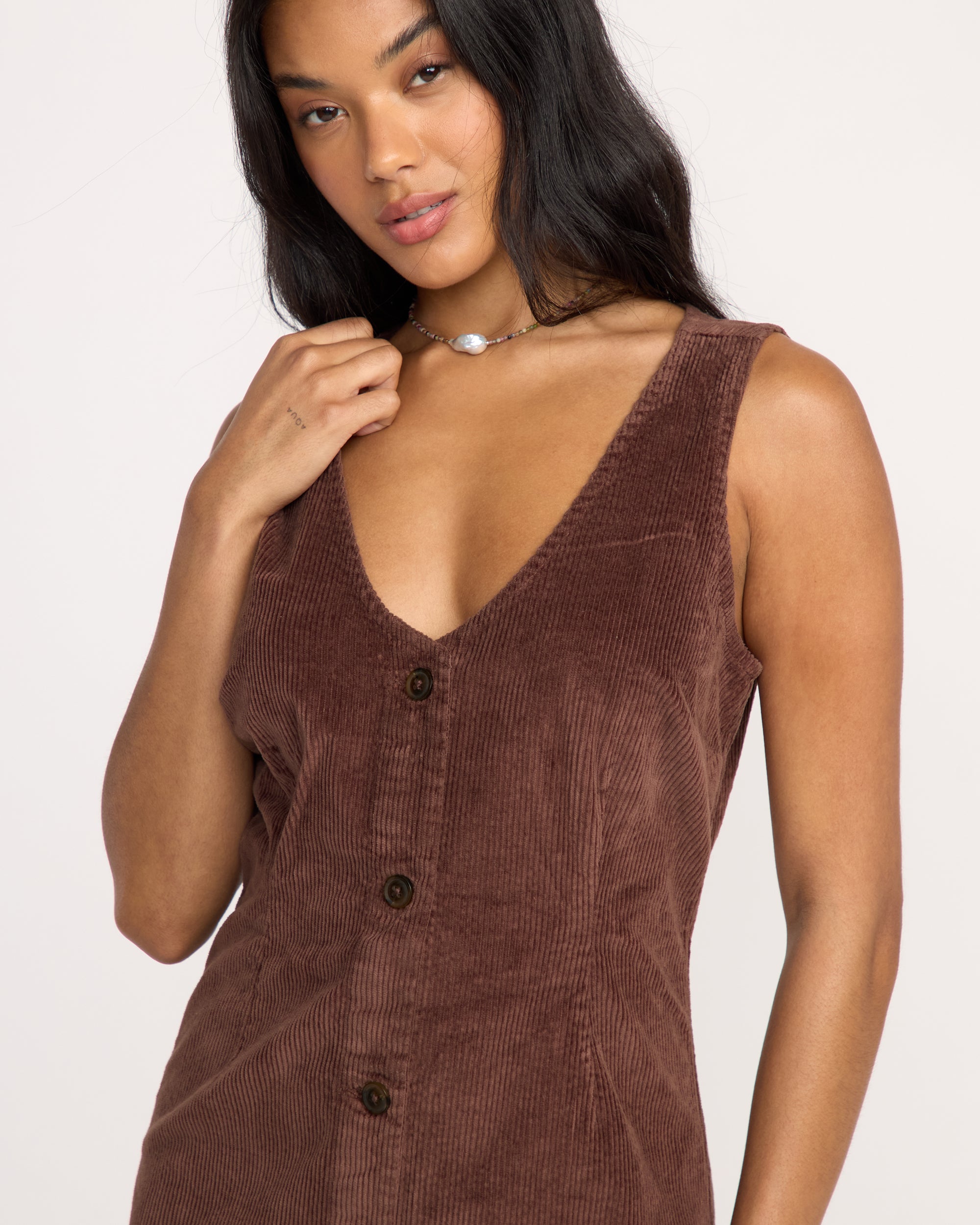 Last Waves Dress - Espresso - Image 2