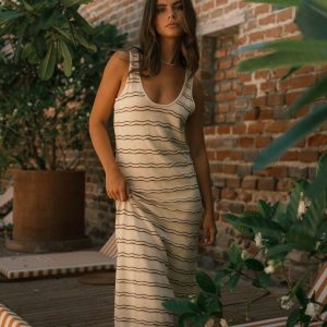 Heat Waver Knit Midi Dress - Whitecap