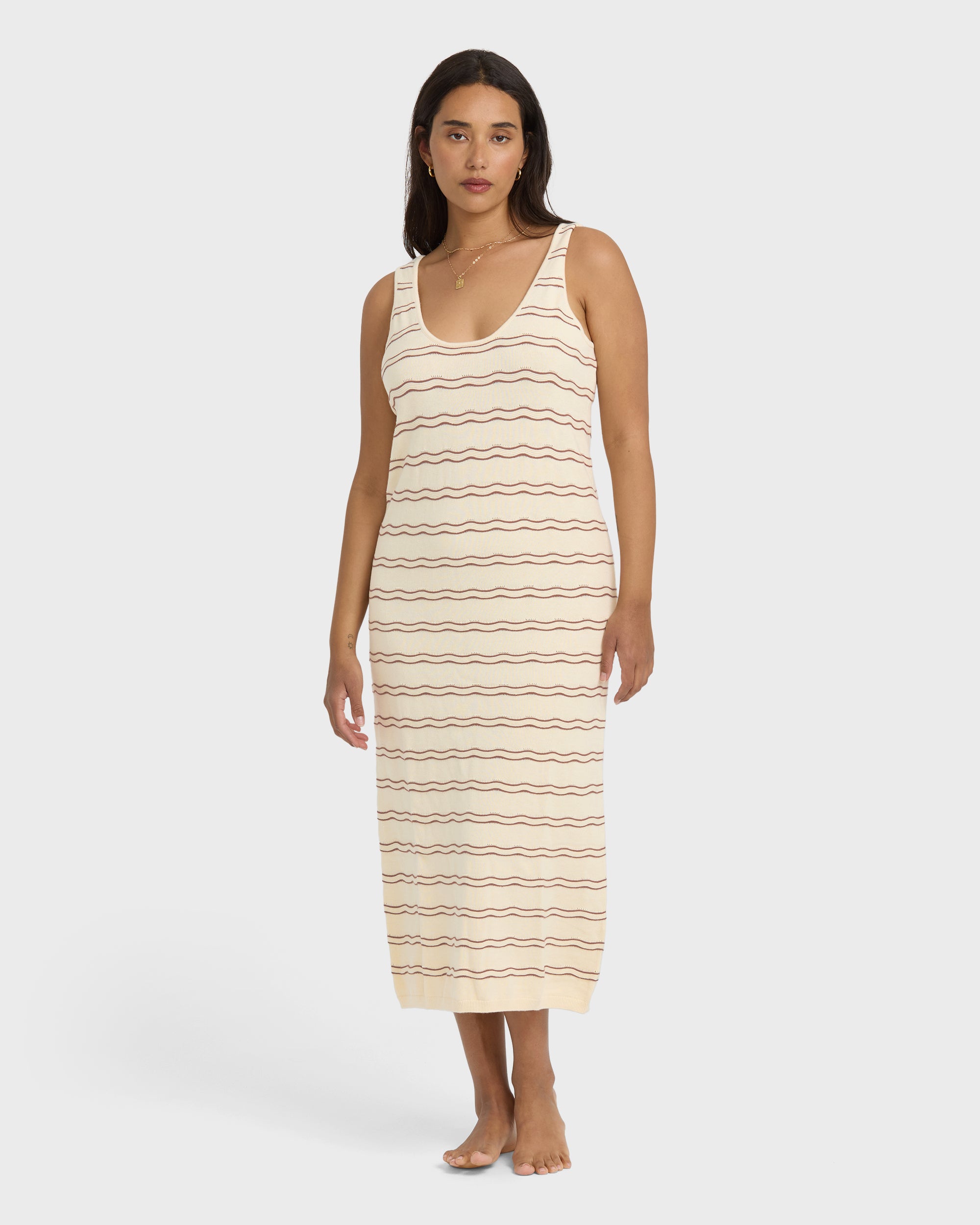Heat Waver Knit Midi Dress - Whitecap - Image 2