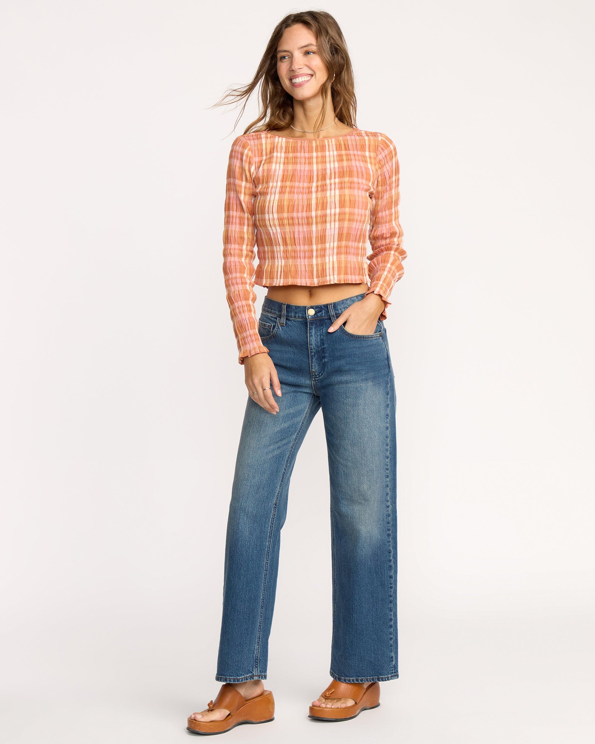 Shifter Straight Leg Pants - Dirty Vintage Blue - Image 3