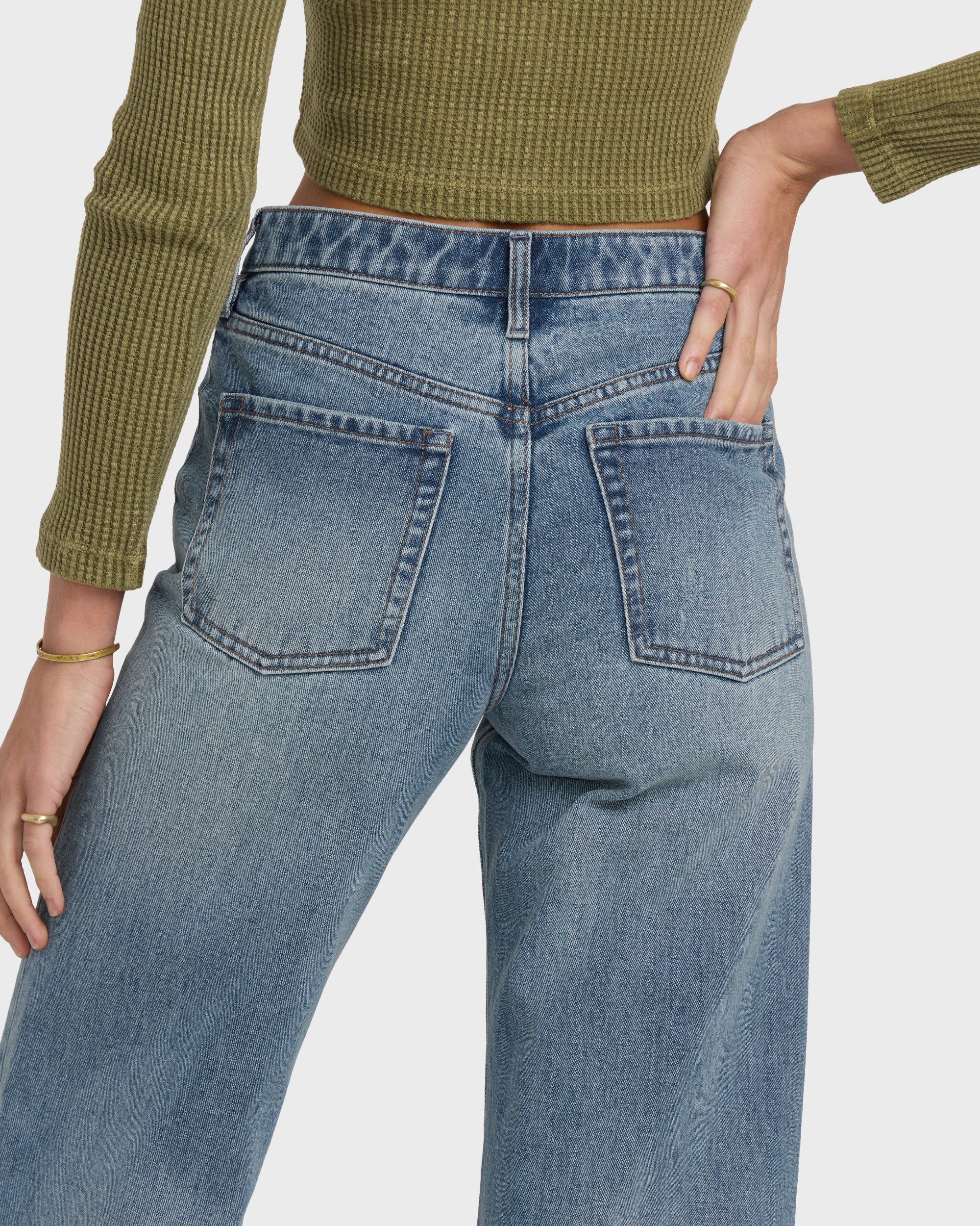 Free Fall High-Waist Denim Pants - Atlantic Deep - Image 7