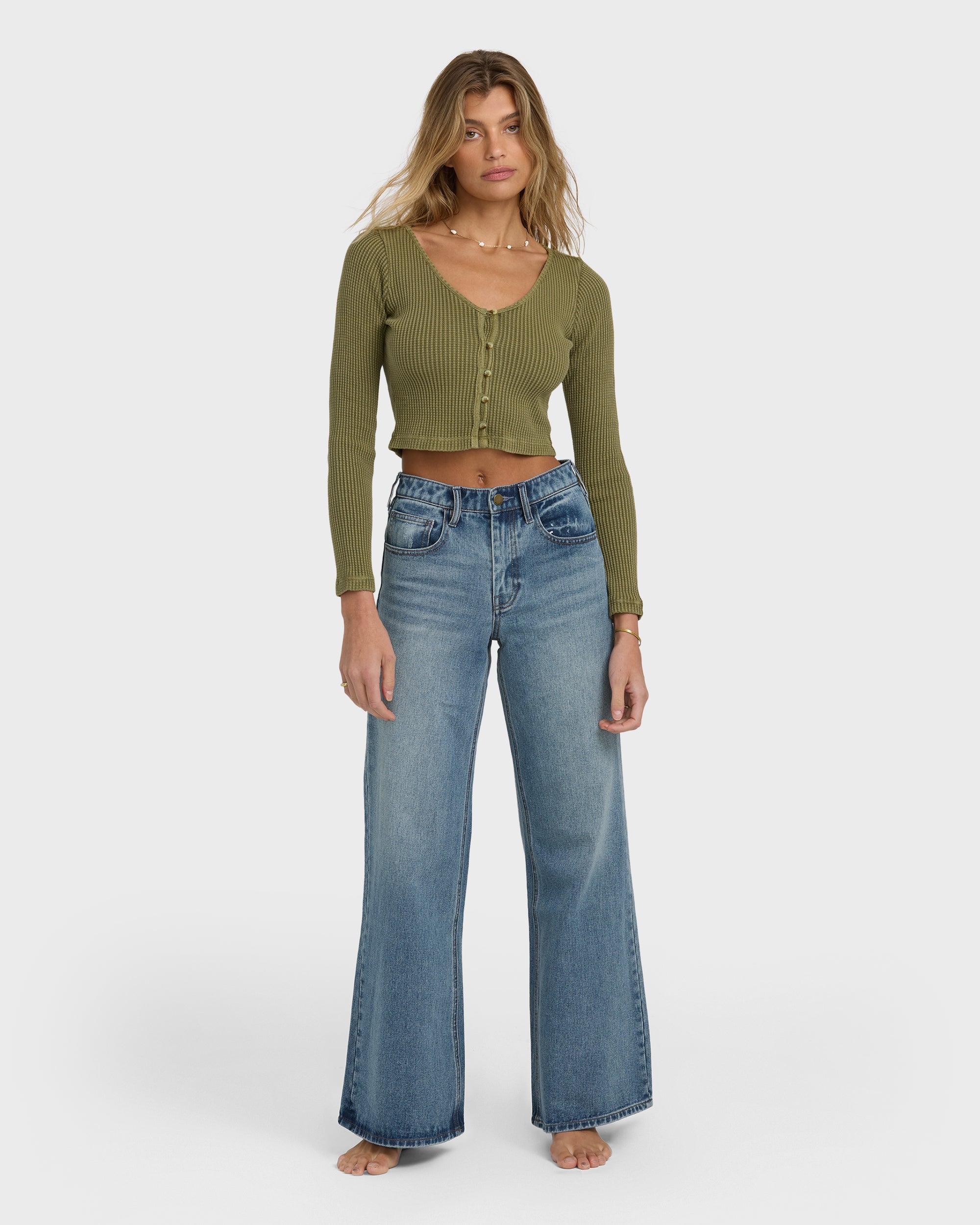 Free Fall High-Waist Denim Pants - Atlantic Deep - Image 6