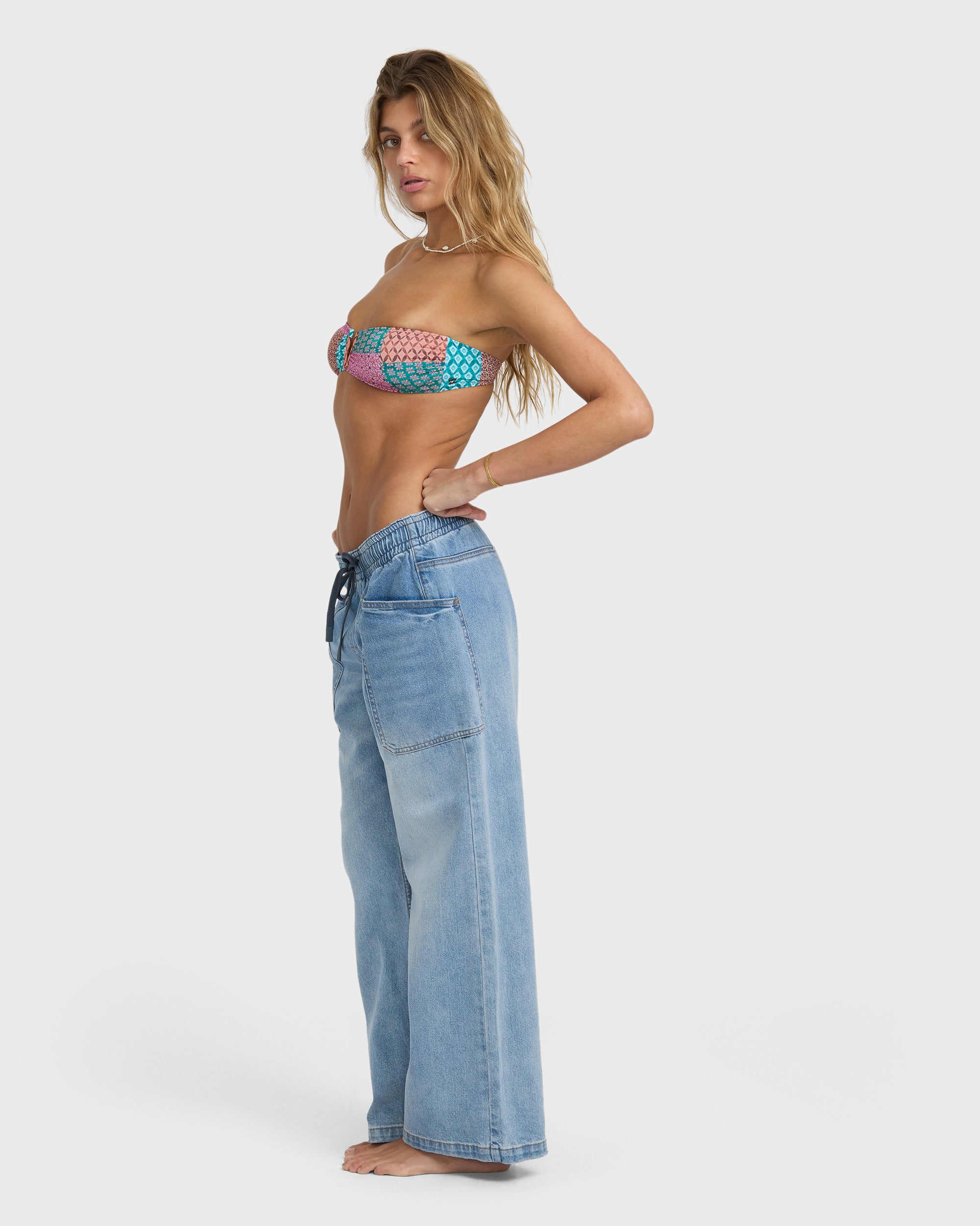 Zonte Elastic Waist Jeans - Shaded Wash - Image 4