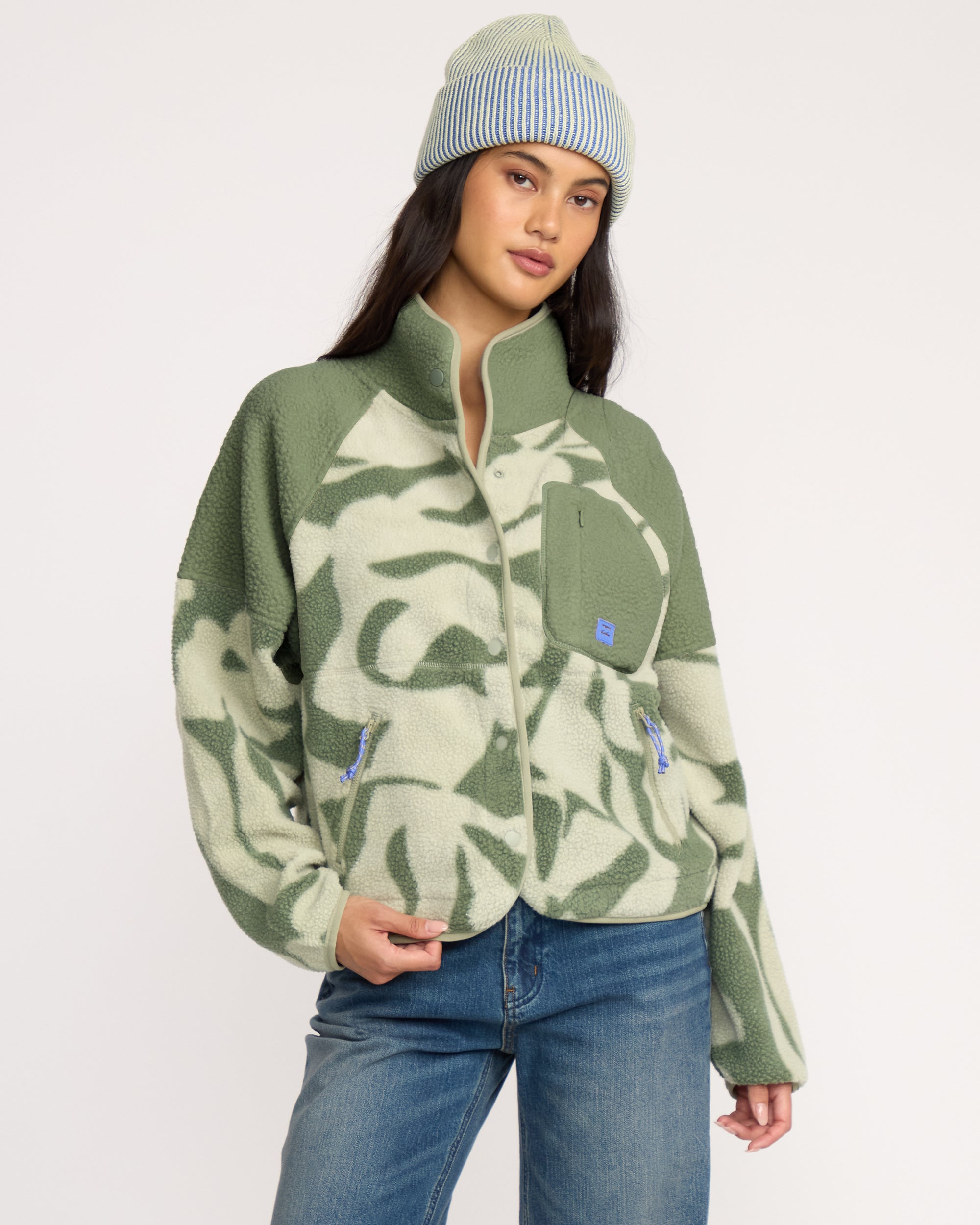 Popoyo Snap Up Jacket - Seagrass