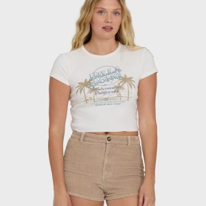 Tropics Sunset California Tee - Salt Crystal