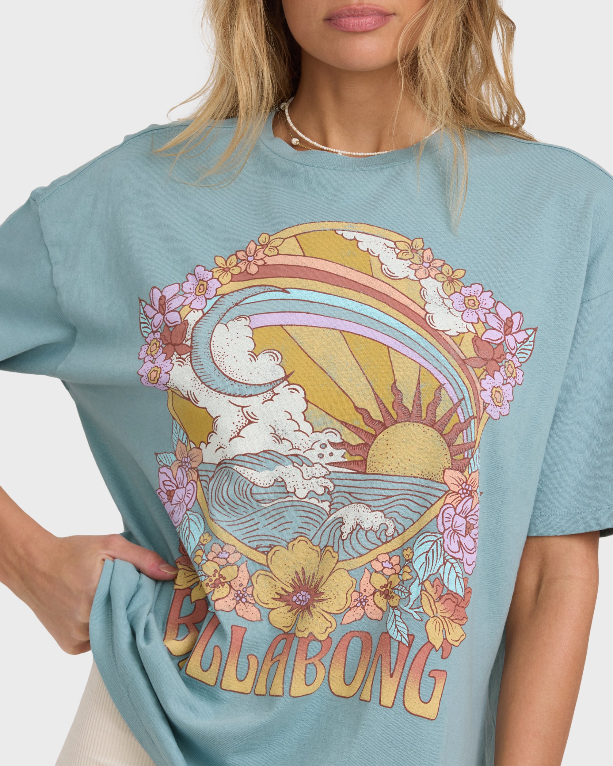 Everyday Paradise Short Sleeve T-Shirt - Mineral Blue
