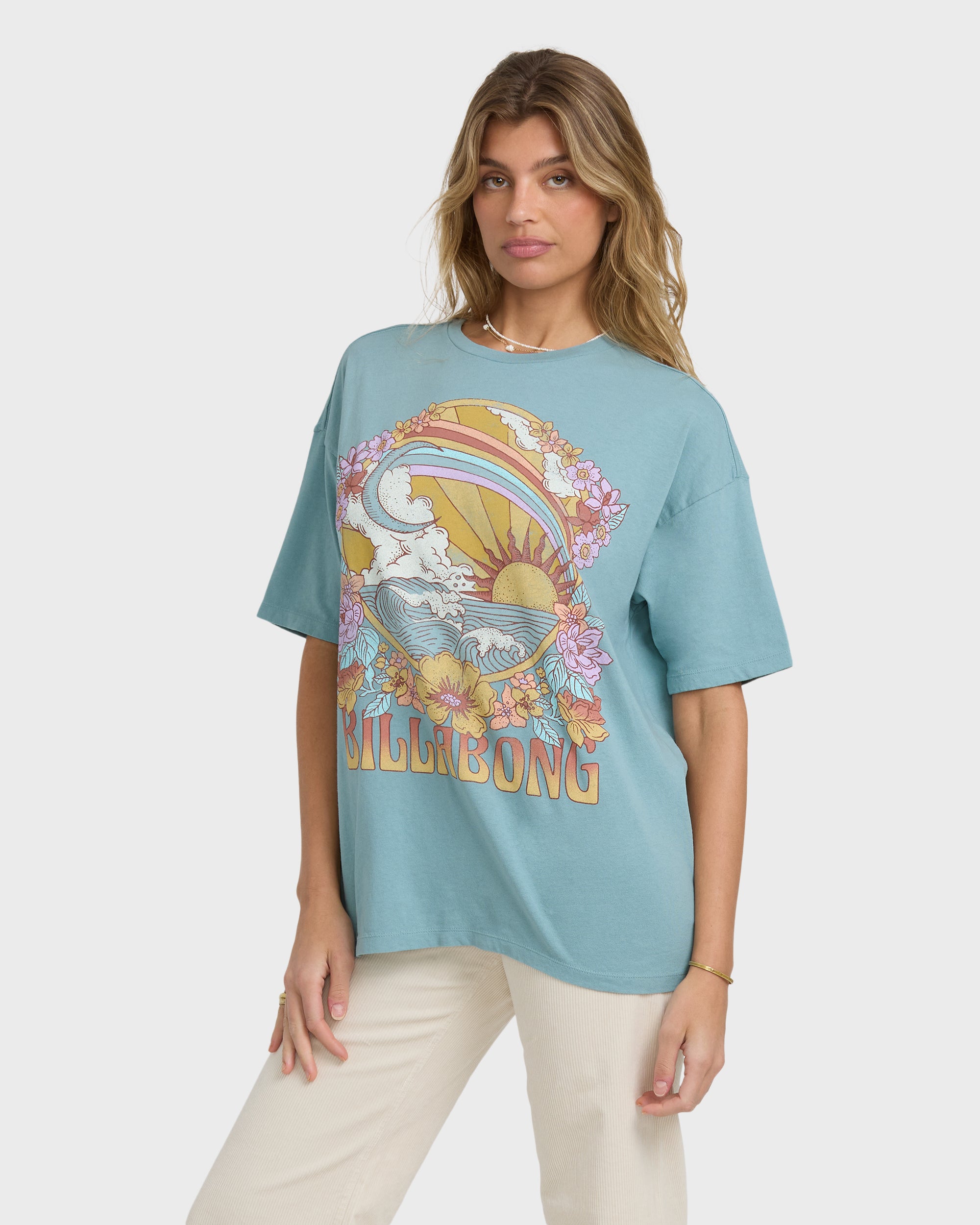 Everyday Paradise Short Sleeve T-Shirt - Mineral Blue - Image 3