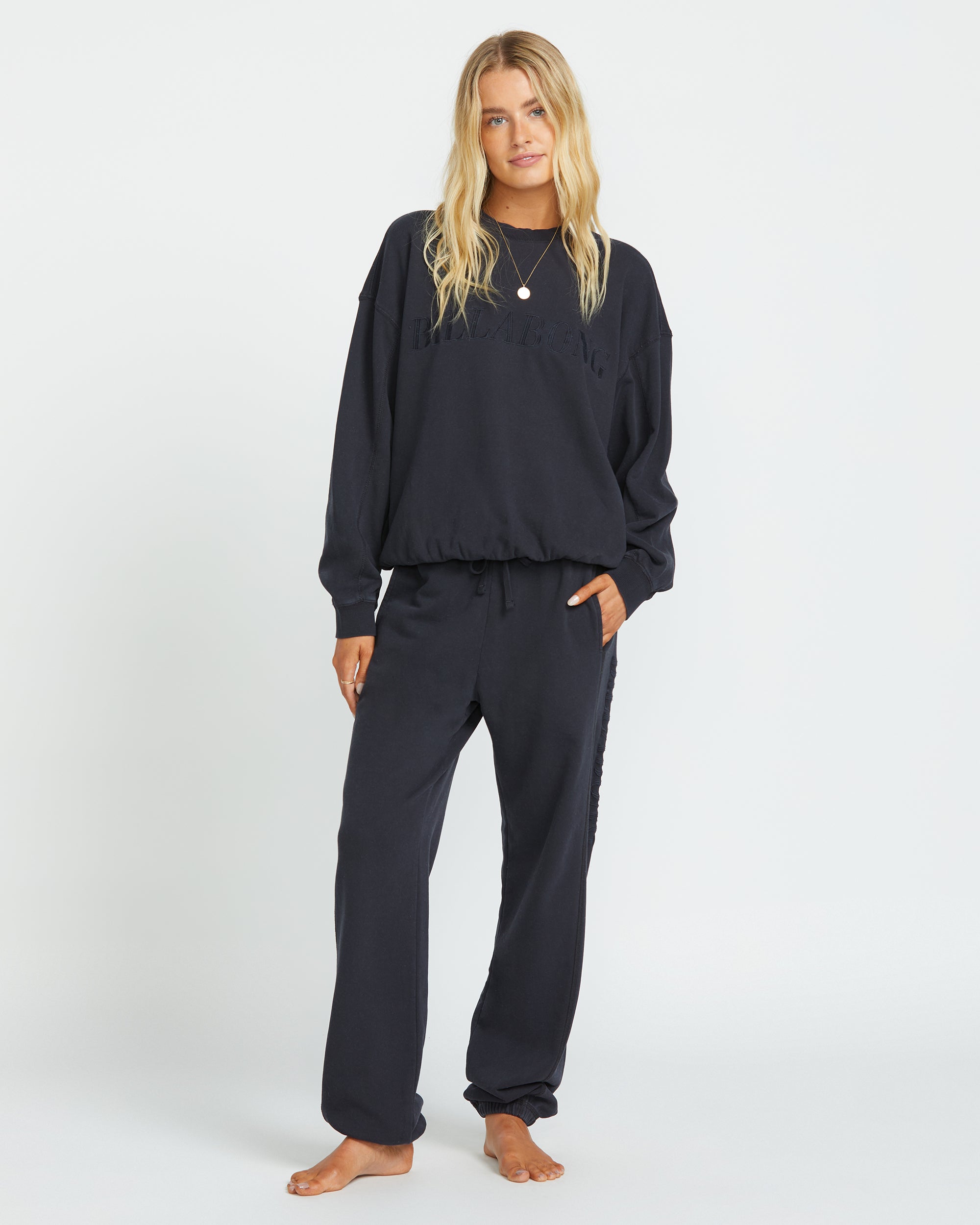 So Typical Kendal Crew Sweatshirt - Black Pebble - Image 4