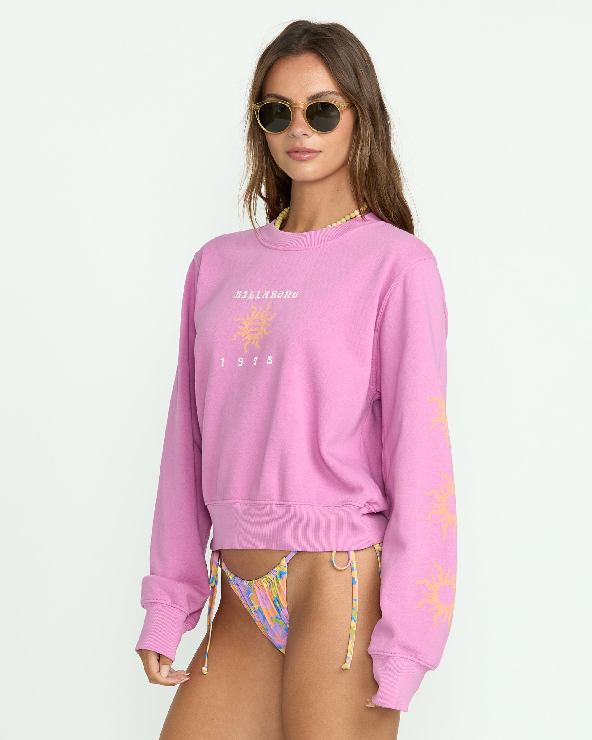 From Paradise Crewneck Sweatshirt - Bright Rose - Image 6