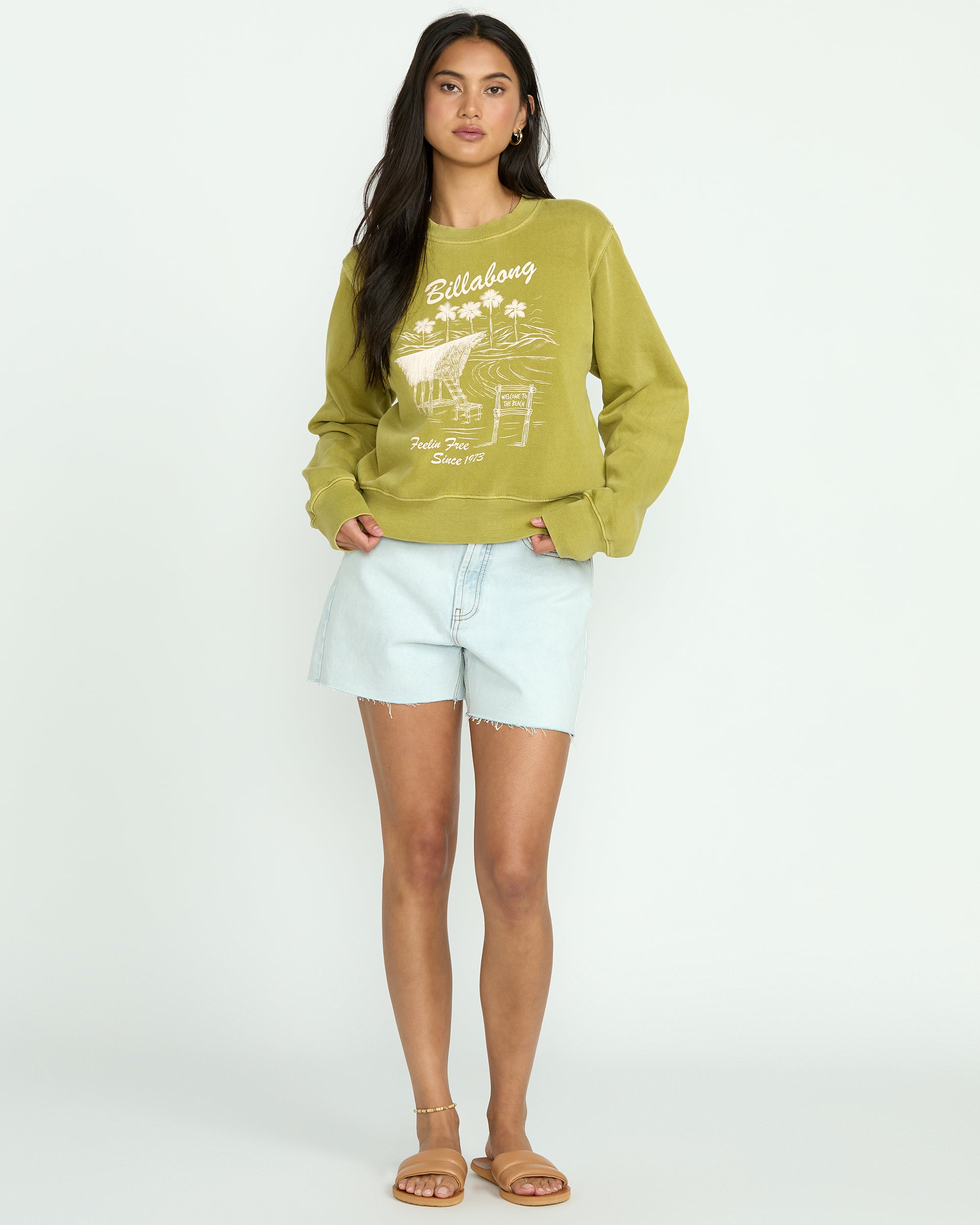 From Paradise Crewneck Sweatshirt - Sea Moss - Image 4