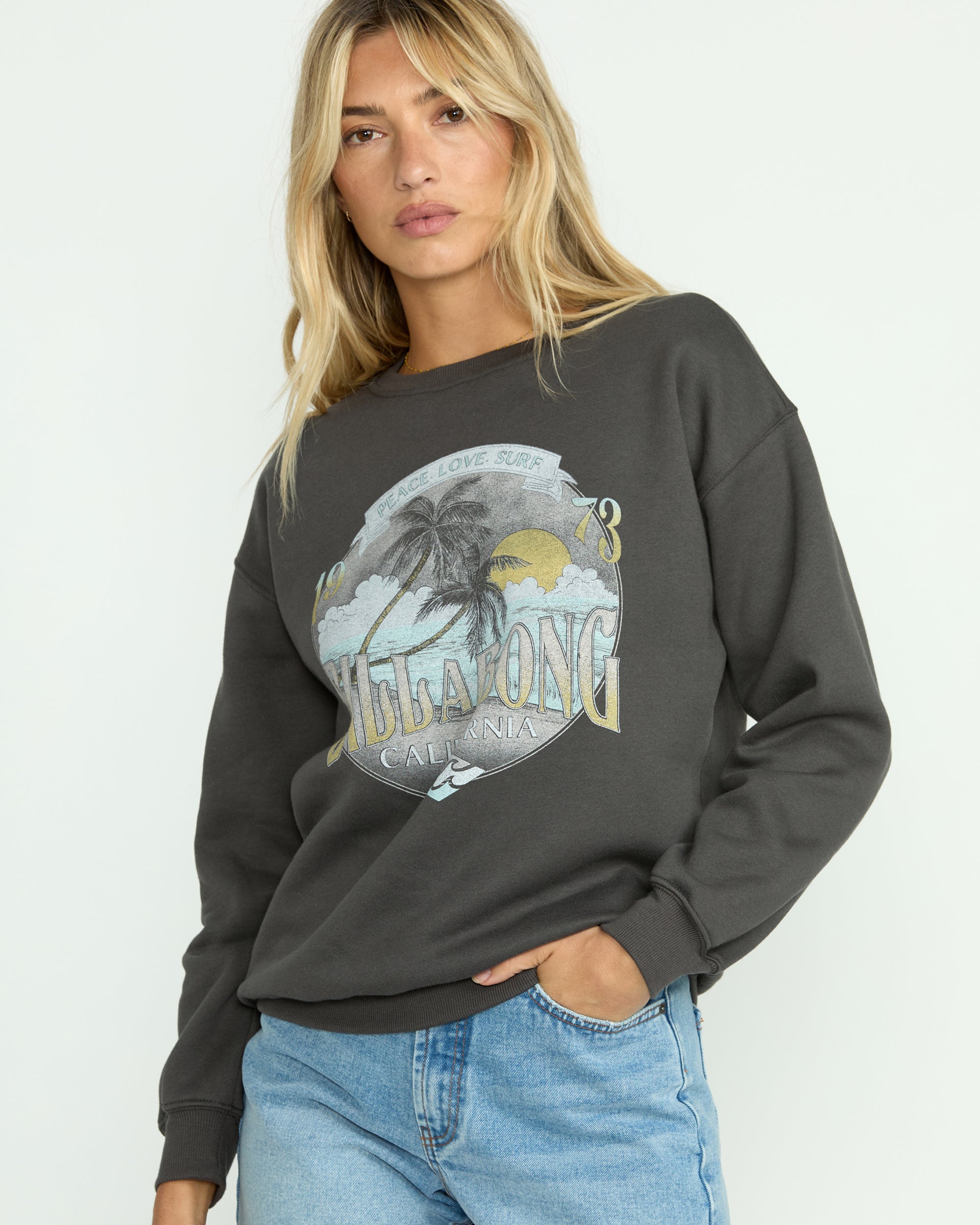 Wonderland Calls Crewneck Sweatshirt - Off Black - Image 2
