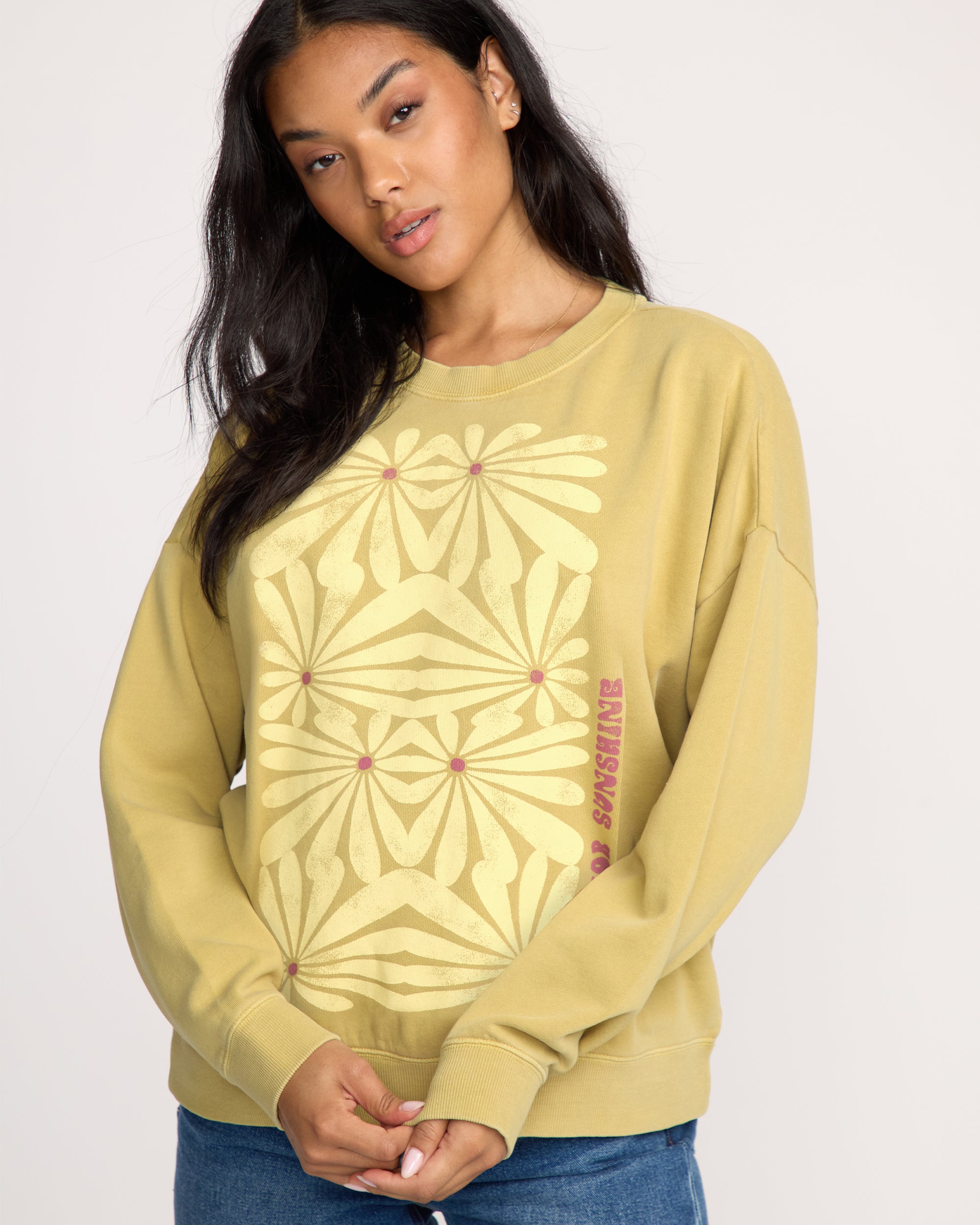 Echo Crewneck Sweatshirt - Light Olive - Image 6