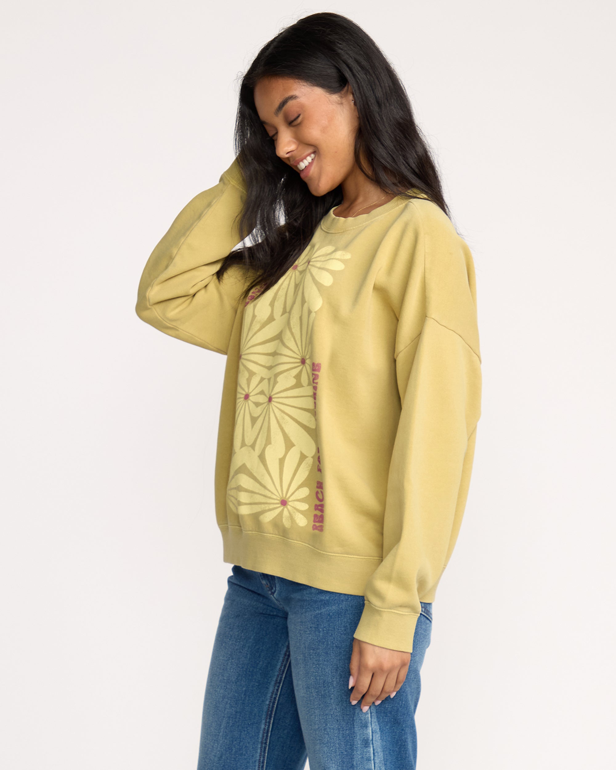 Echo Crewneck Sweatshirt - Light Olive - Image 4