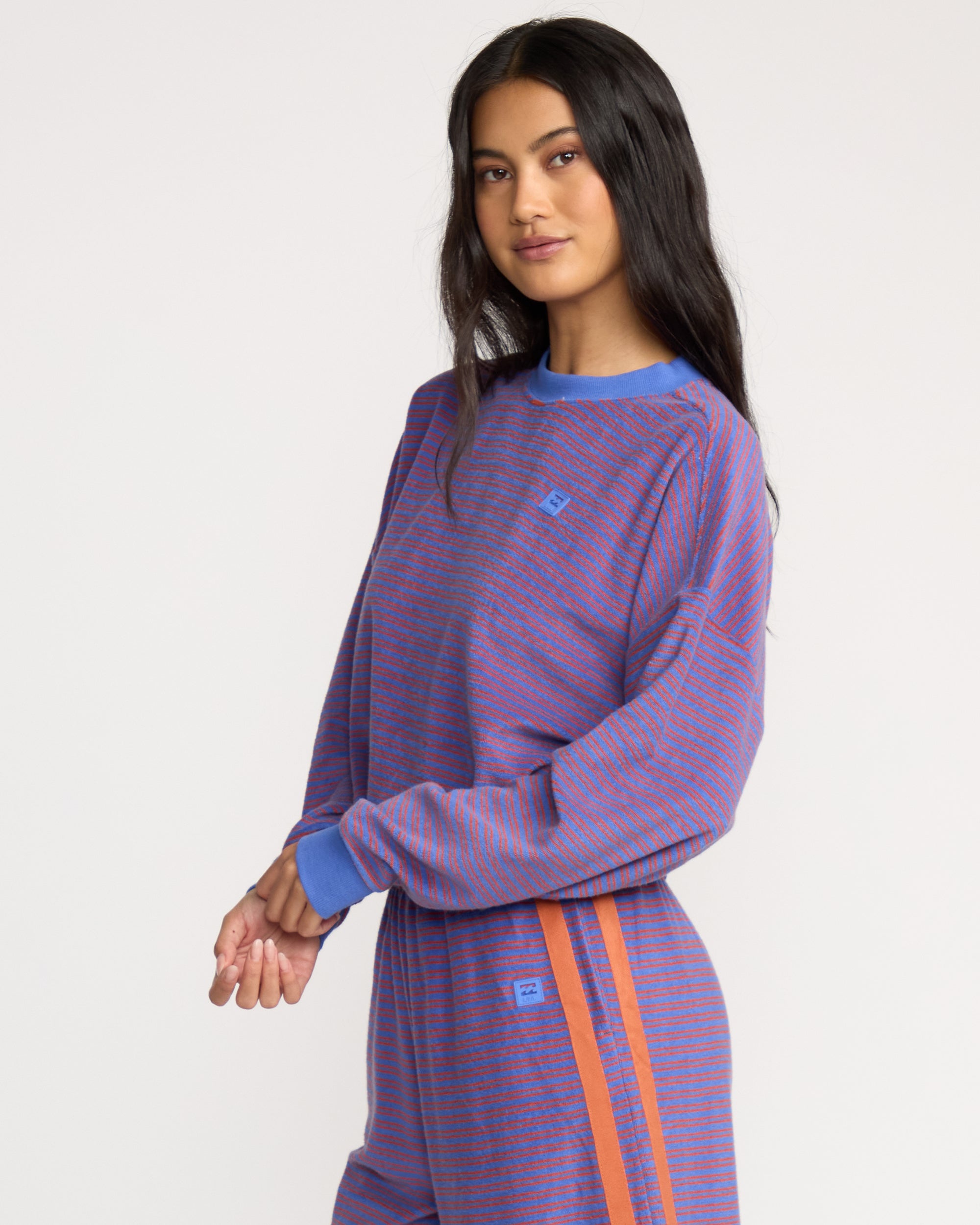 Waves For Days Terry Crewneck Sweatshirt - Iris - Image 3