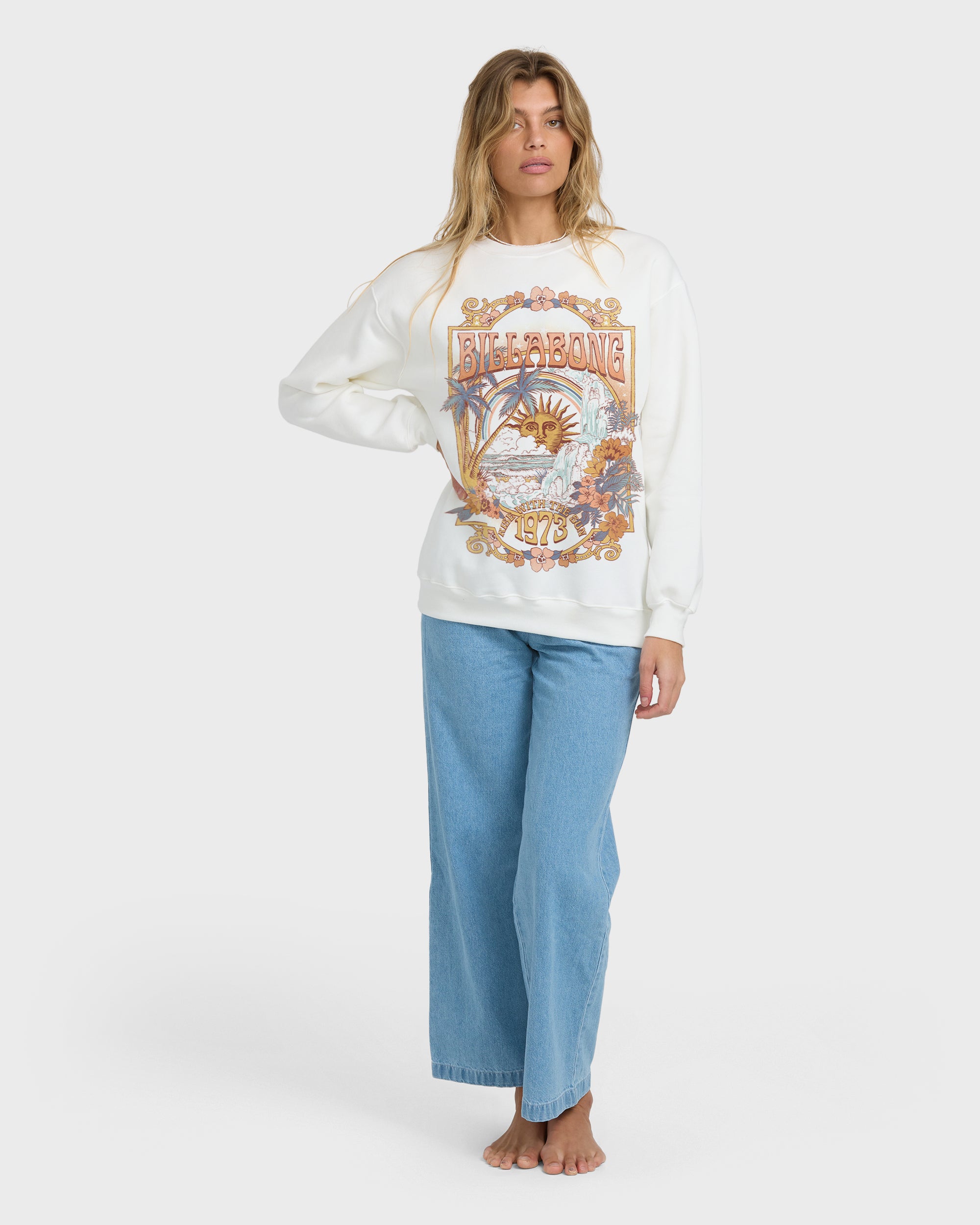 Seaside Dreams Crewneck Sweatshirt - Salt Crystal - Image 3