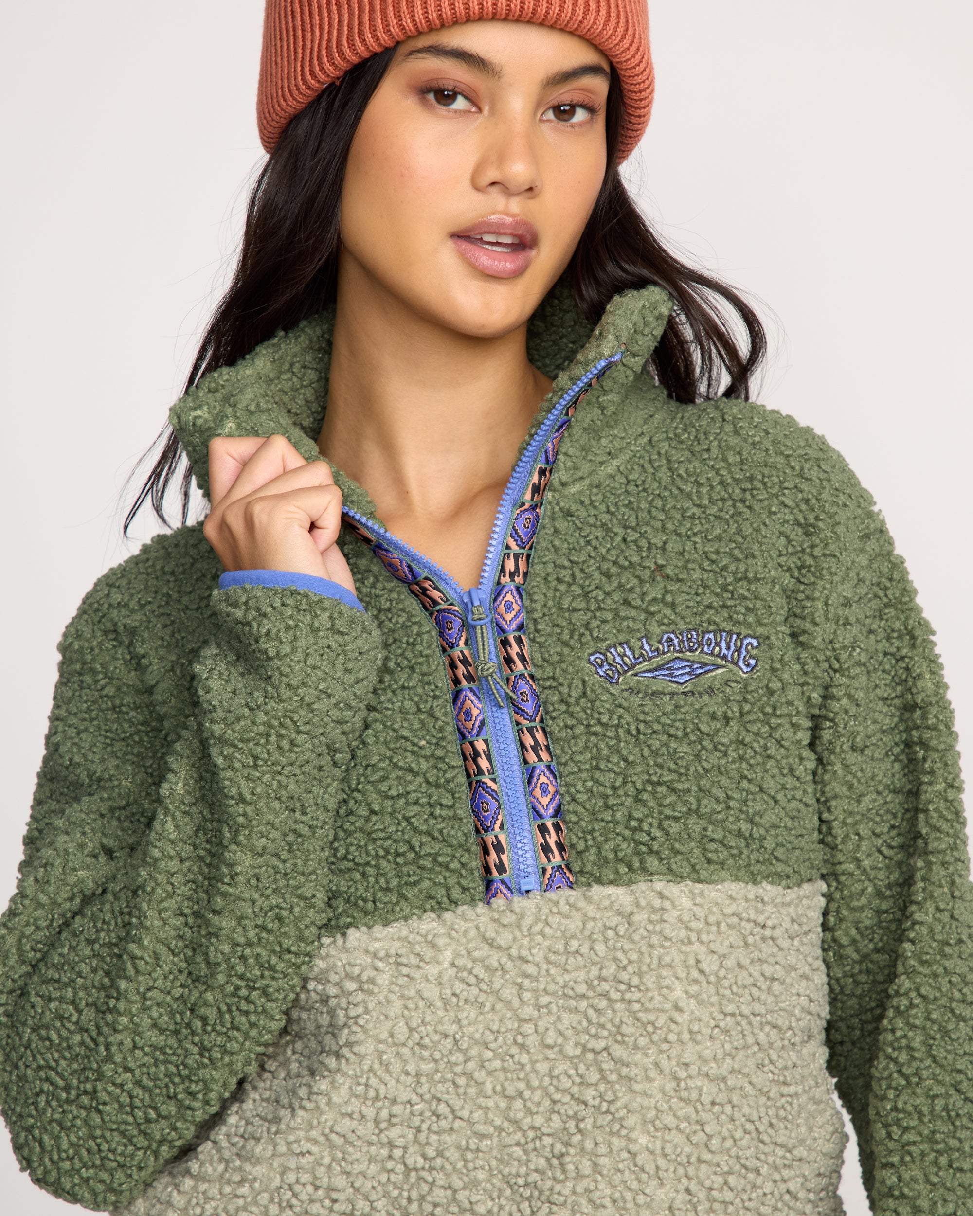 Horizon Mock Neck Half Zip Sweatshirt - Treehugger - Image 2
