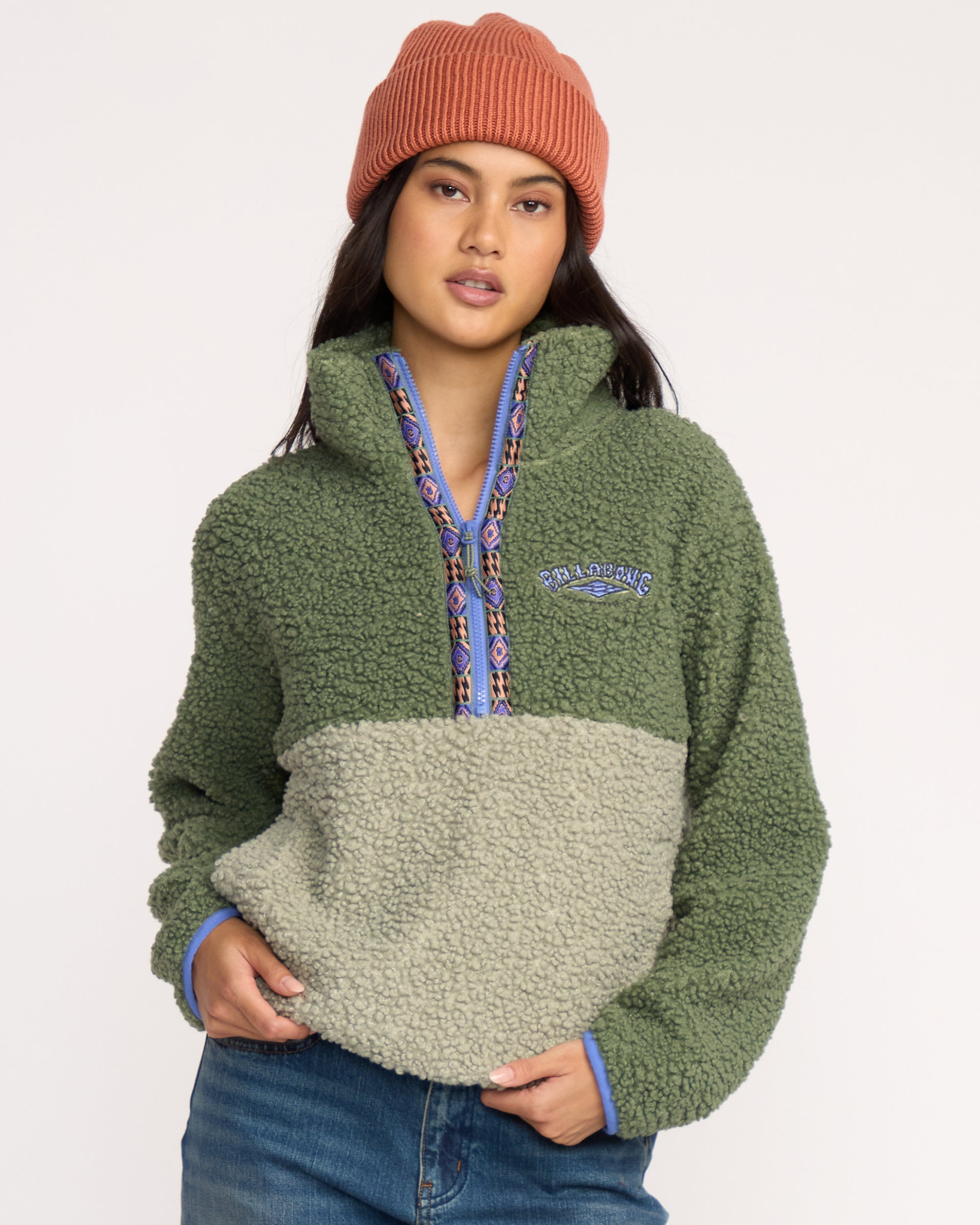 Horizon Mock Neck Half Zip Sweatshirt - Treehugger
