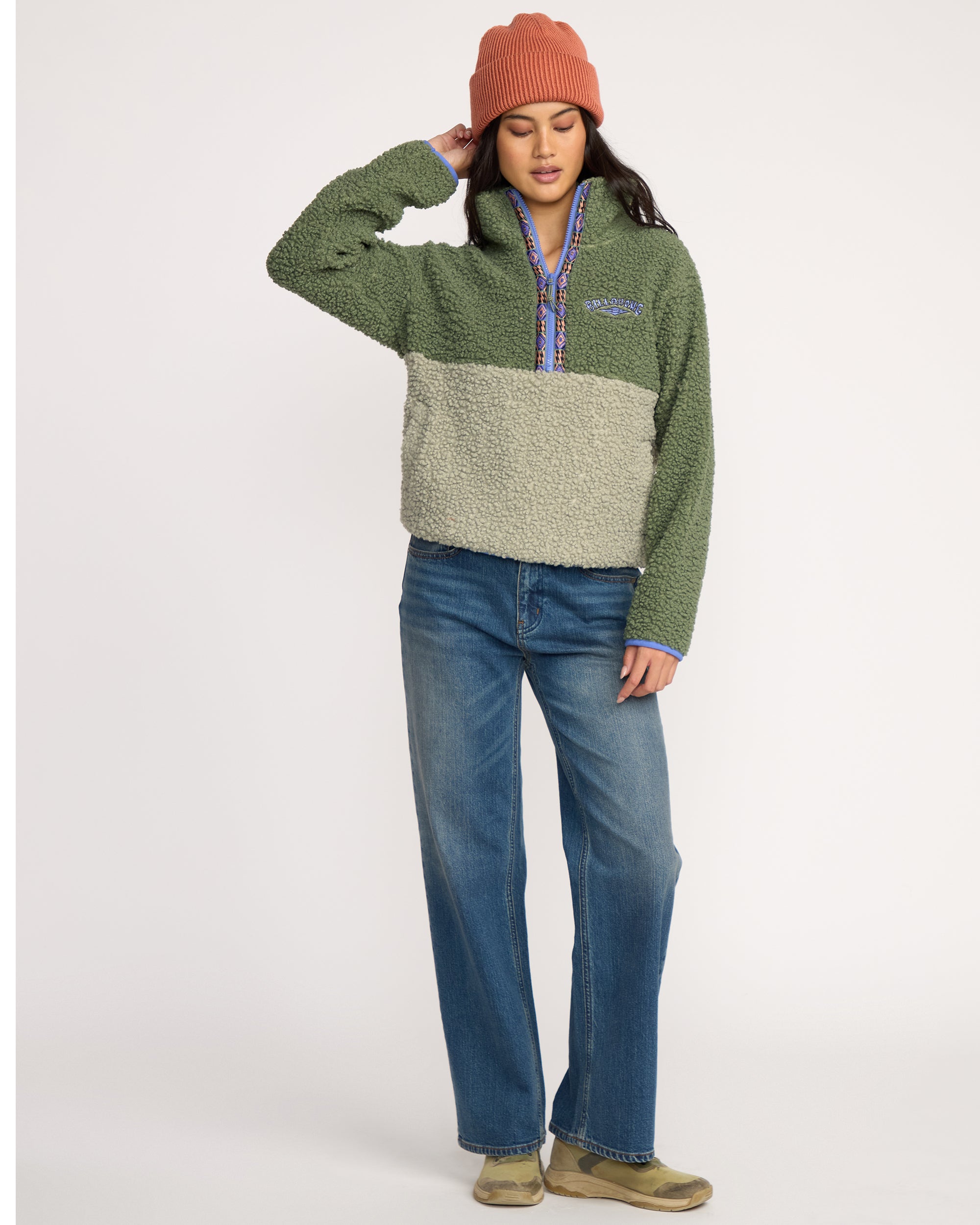 Horizon Mock Neck Half Zip Sweatshirt - Treehugger - Image 3