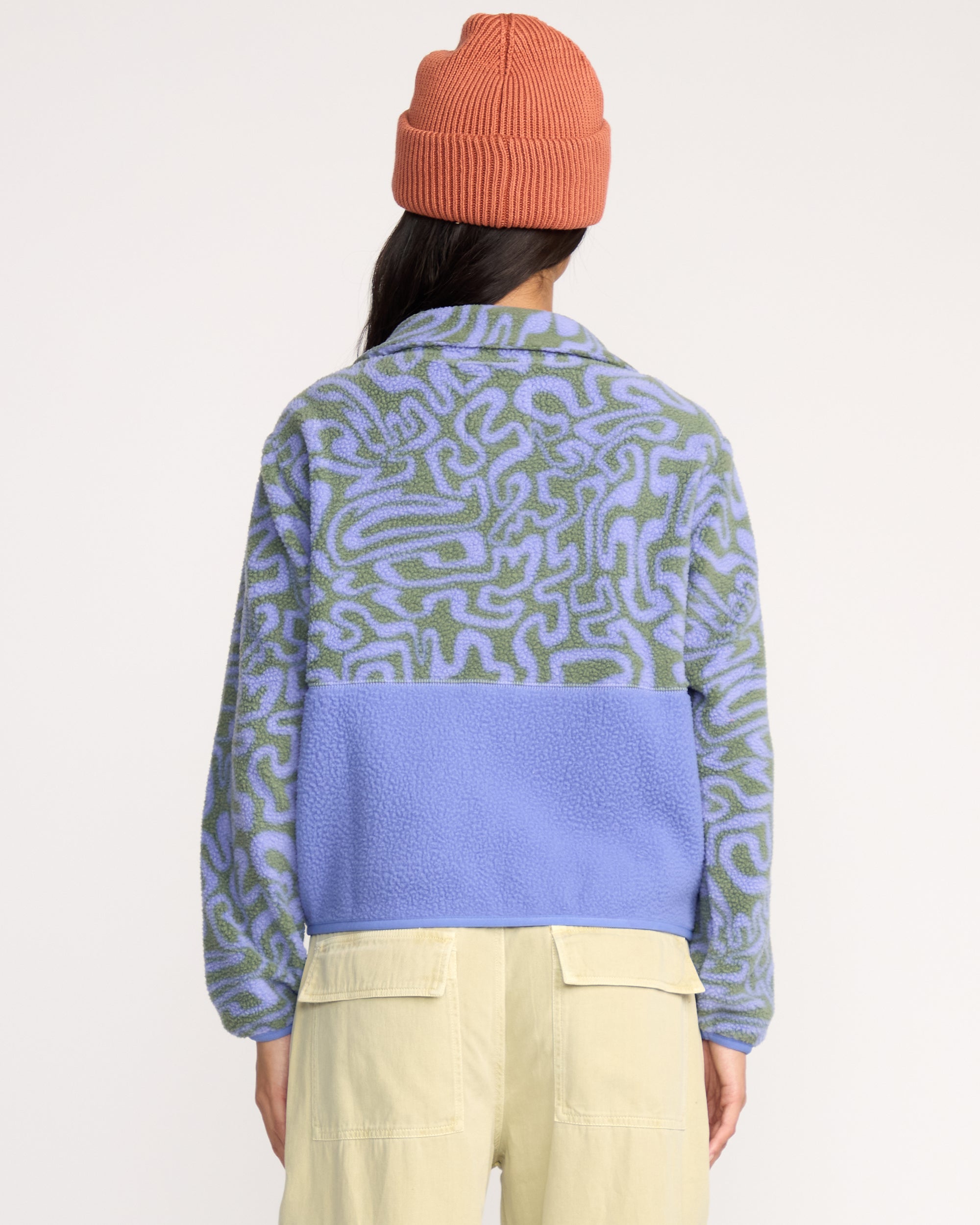 Rock Jetty Mock Neck Zip Sweatshirt - Iris - Image 2