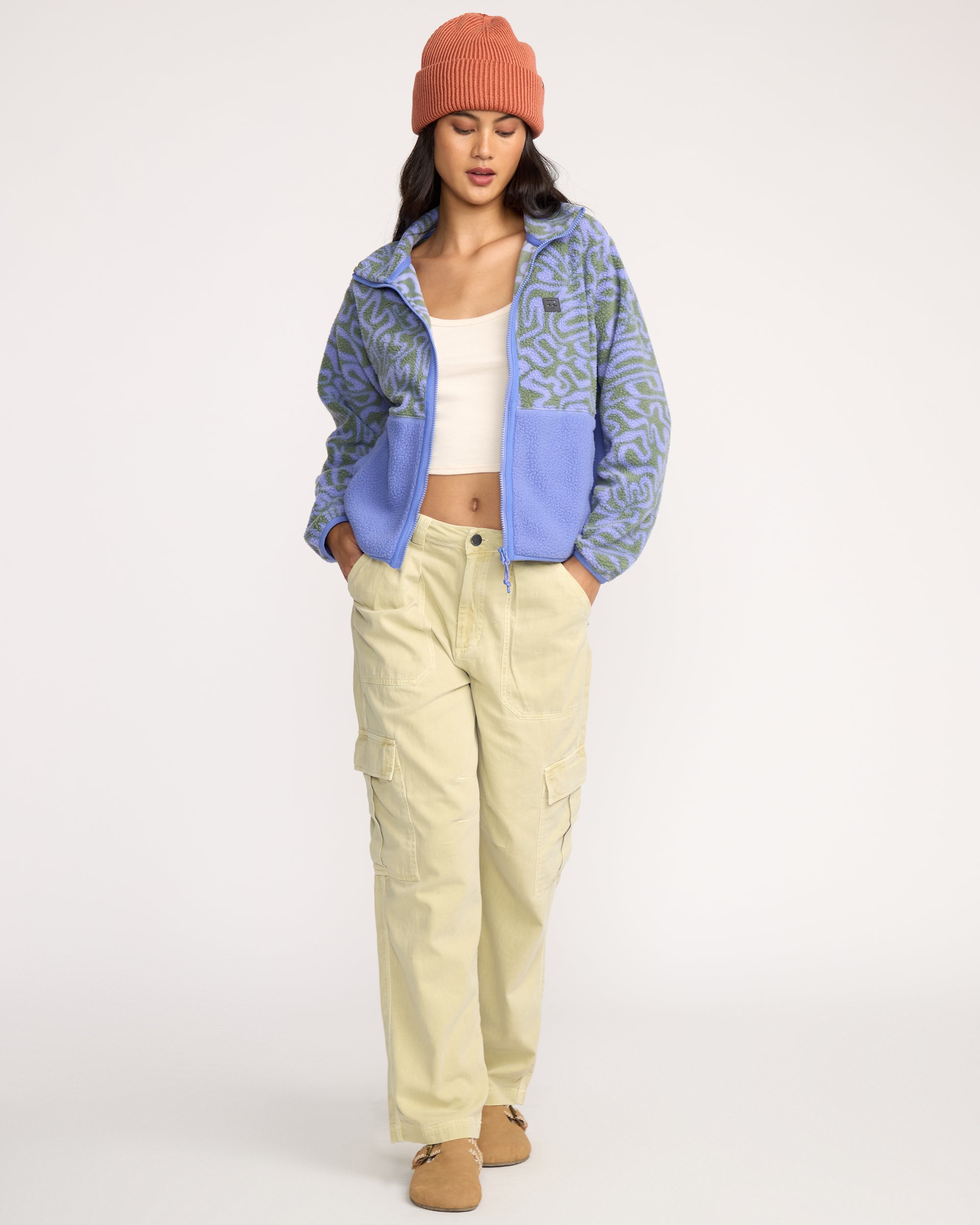 Rock Jetty Mock Neck Zip Sweatshirt - Iris - Image 4