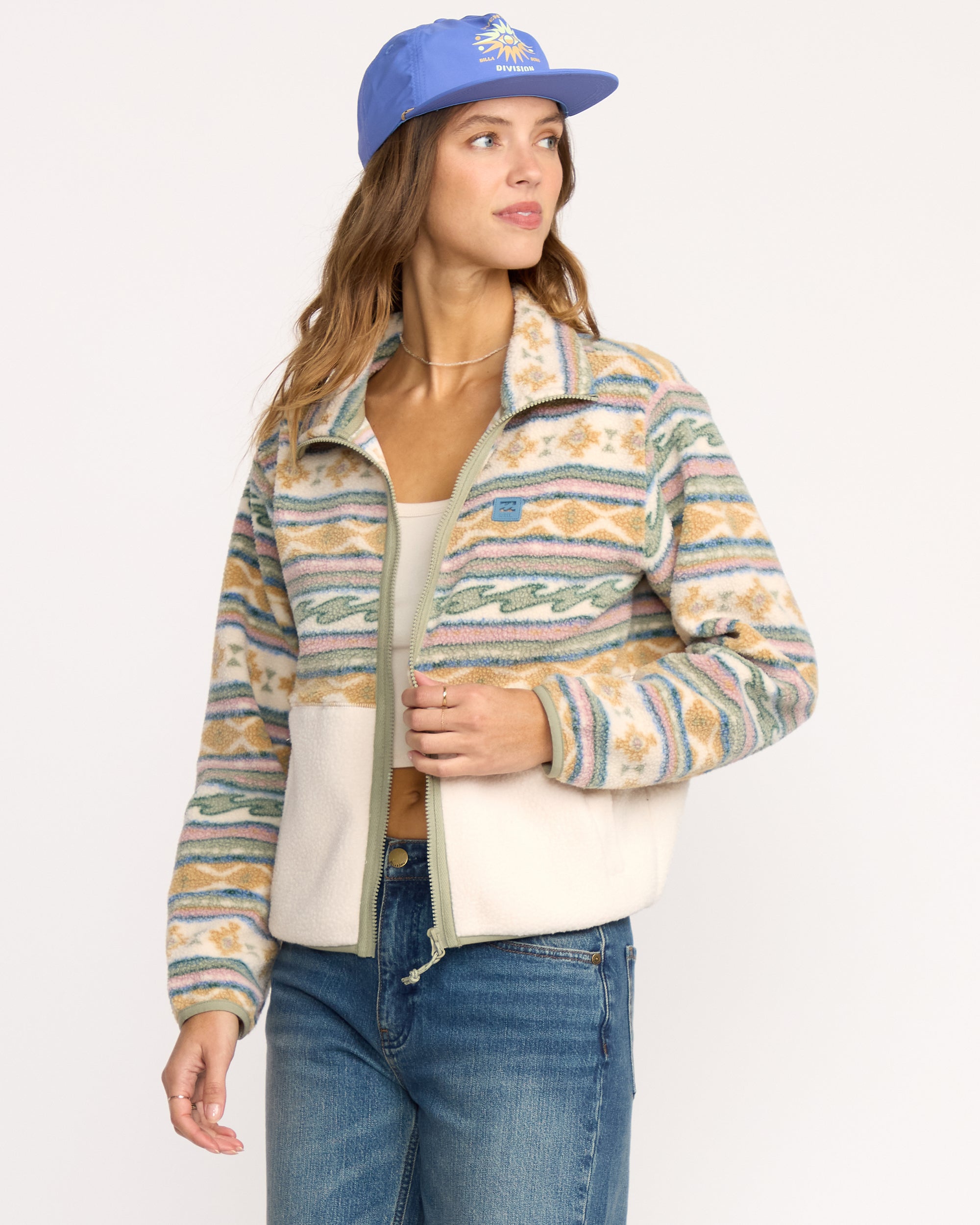 Rock Jetty Mock Neck Zip Sweatshirt - Whitecap - Image 6