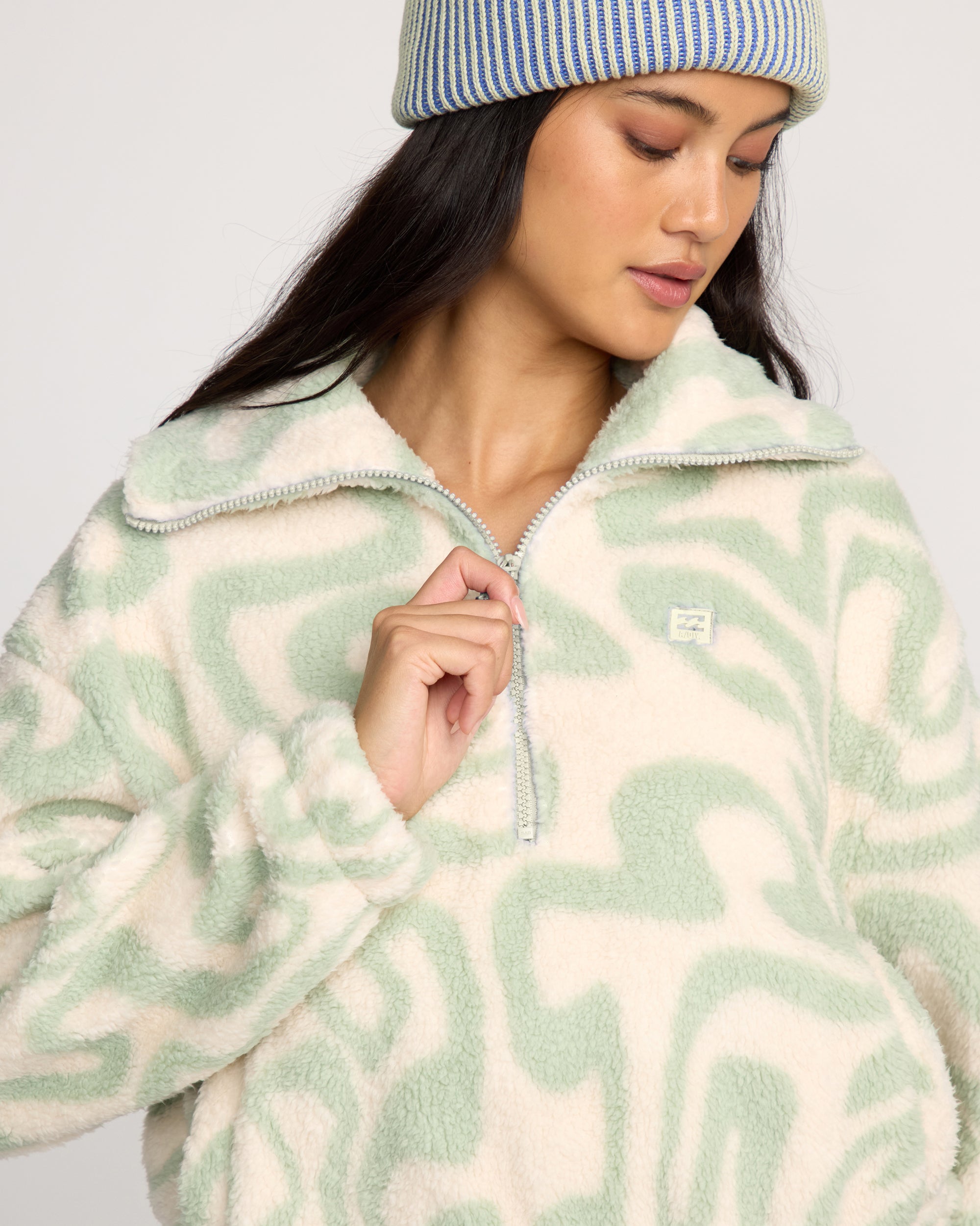 Barra Half Zip Sweatshirt - Green Haze - Image 2