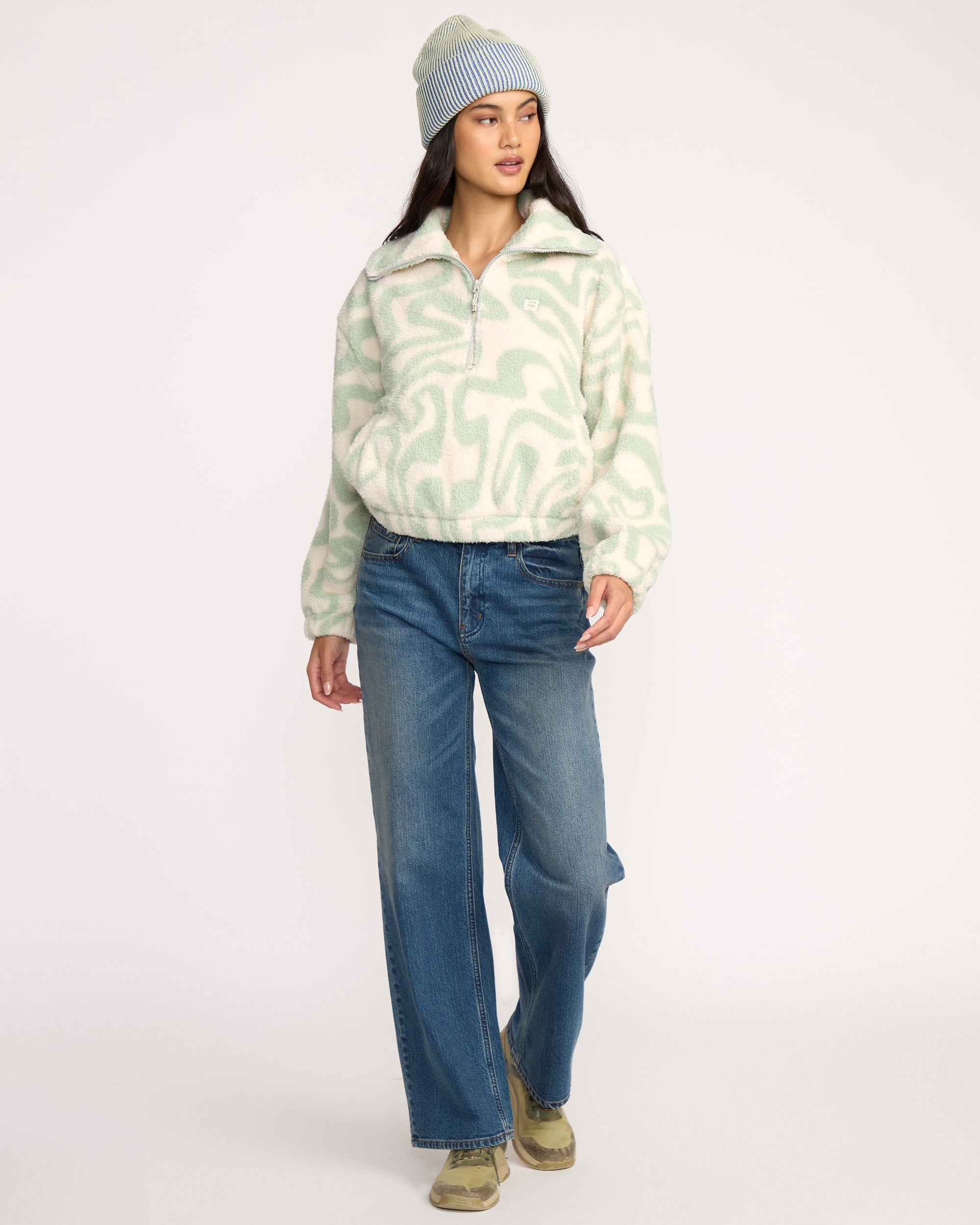 Barra Half Zip Sweatshirt - Green Haze - Image 4