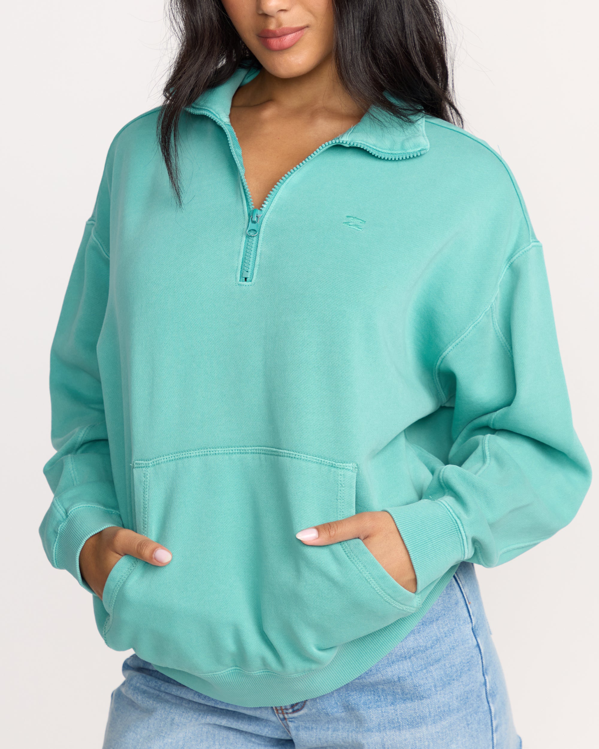 Hula Half Zip Sweatshirt - Blue Bird - Image 2