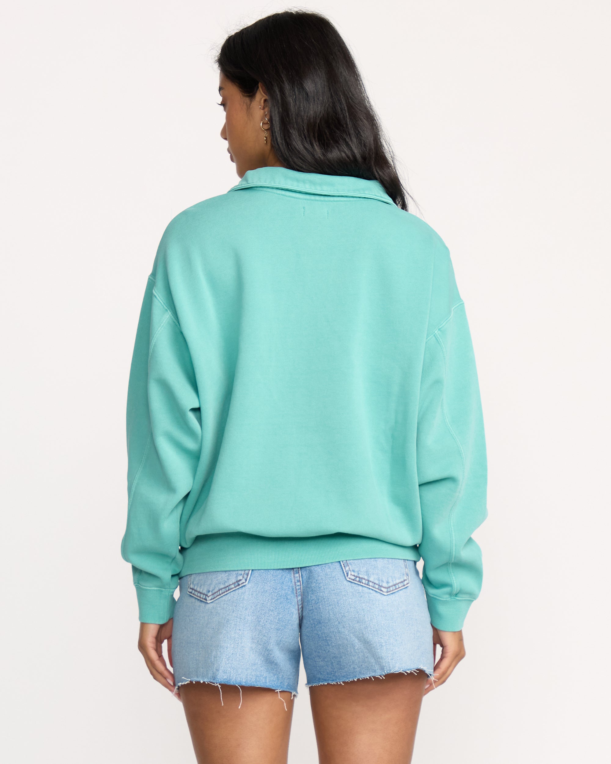 Hula Half Zip Sweatshirt - Blue Bird - Image 5