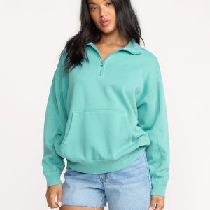 Hula Half Zip Sweatshirt - Blue Bird