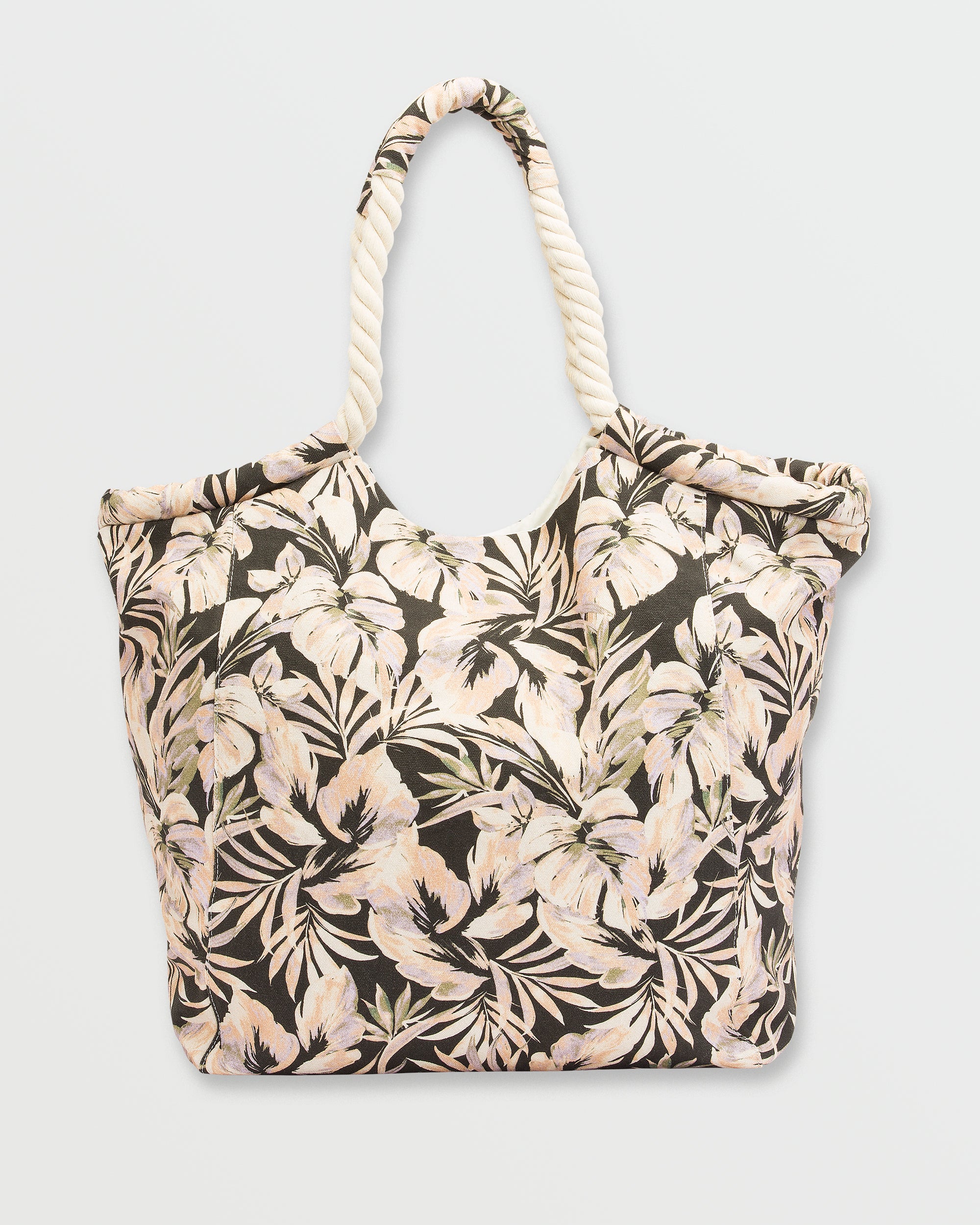 Rope Tote Bag - Black Floral - Image 2