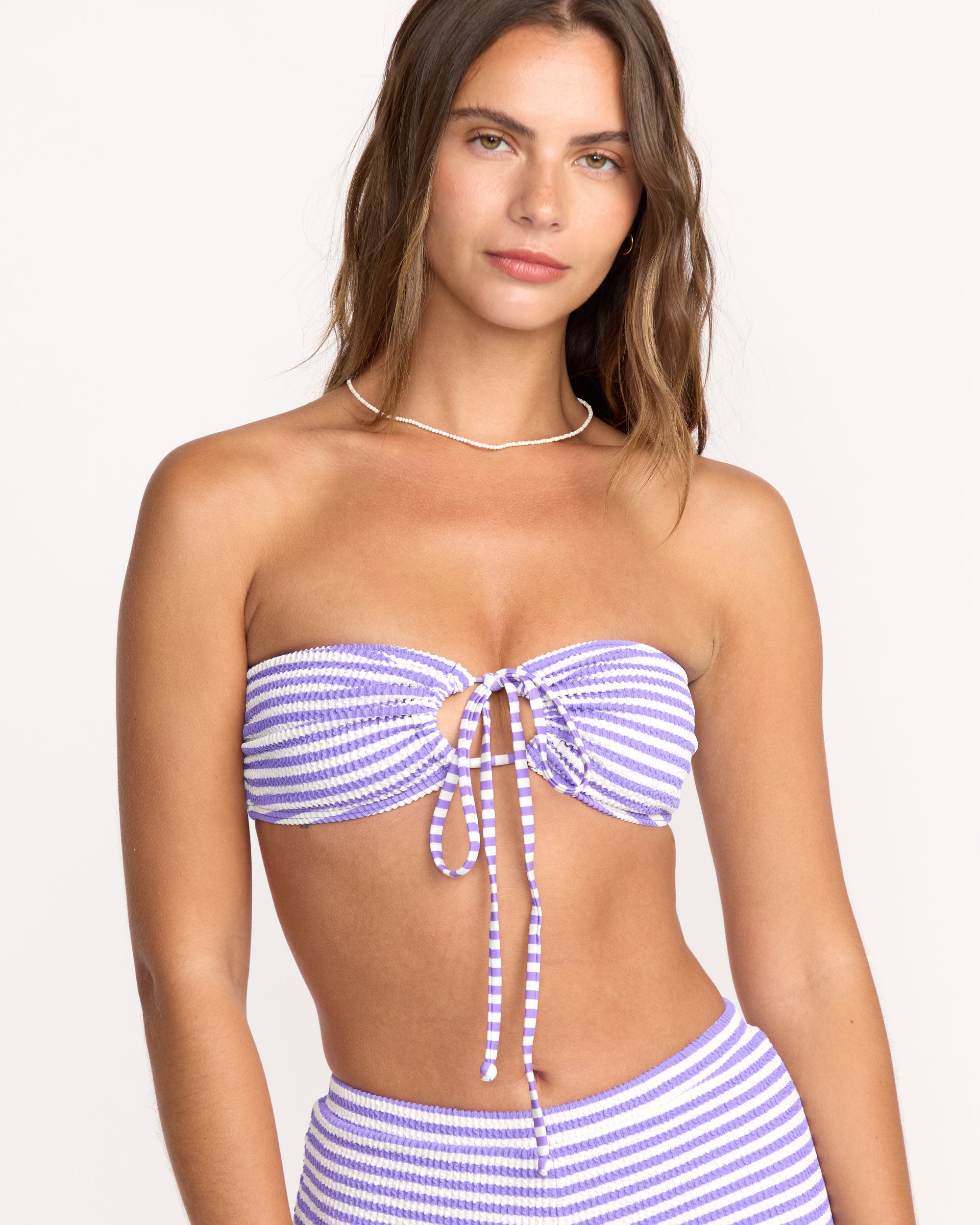 Josie Summer Hi Yd Drew Bandeau Bikini Top - Purple Punch - Image 6