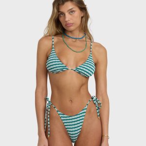 Wavey Daze Slide Tall Triangle Bikini Top - Deep Sea