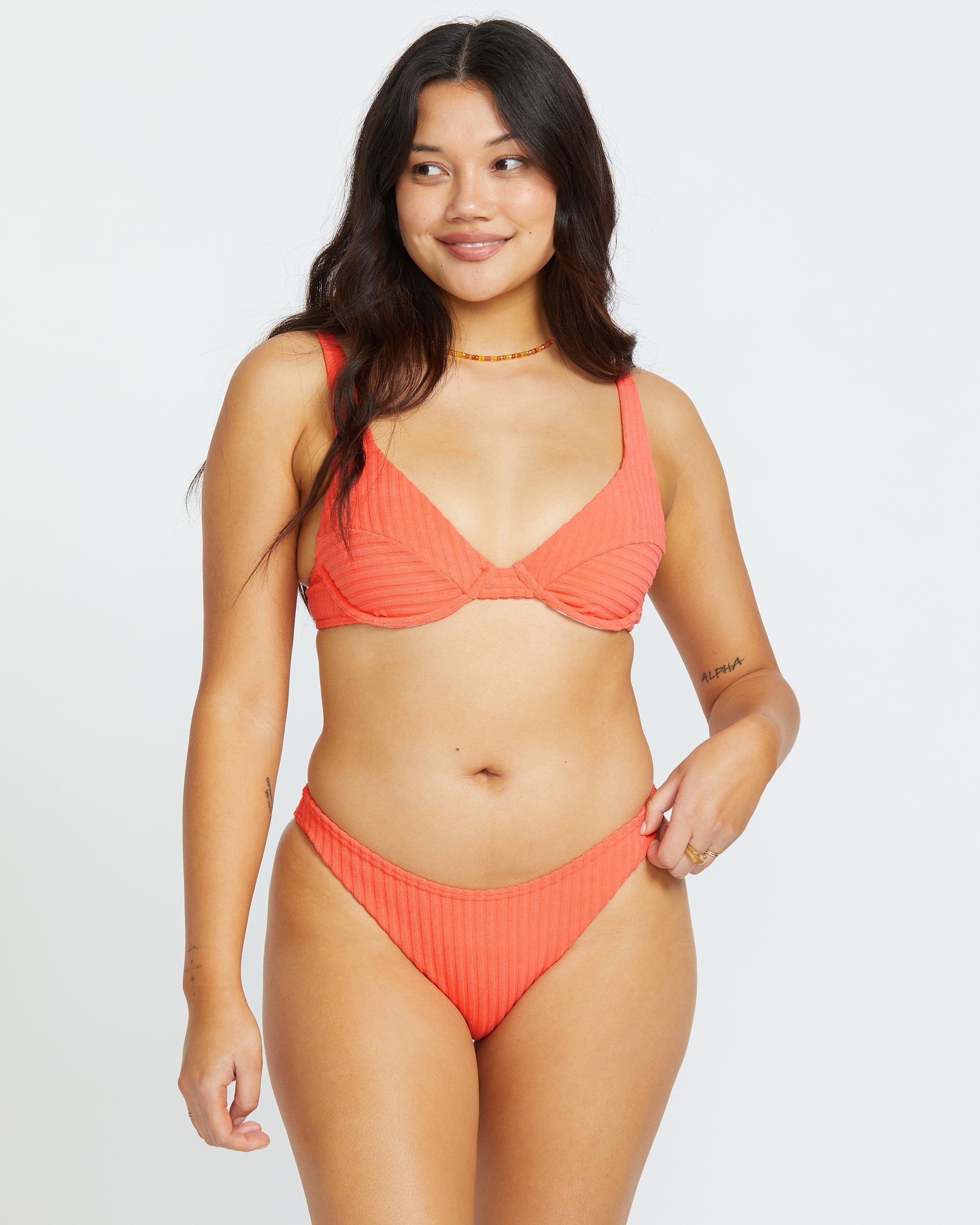 In The Loop Marina Underwire Bikini Top - Papaya - Image 2