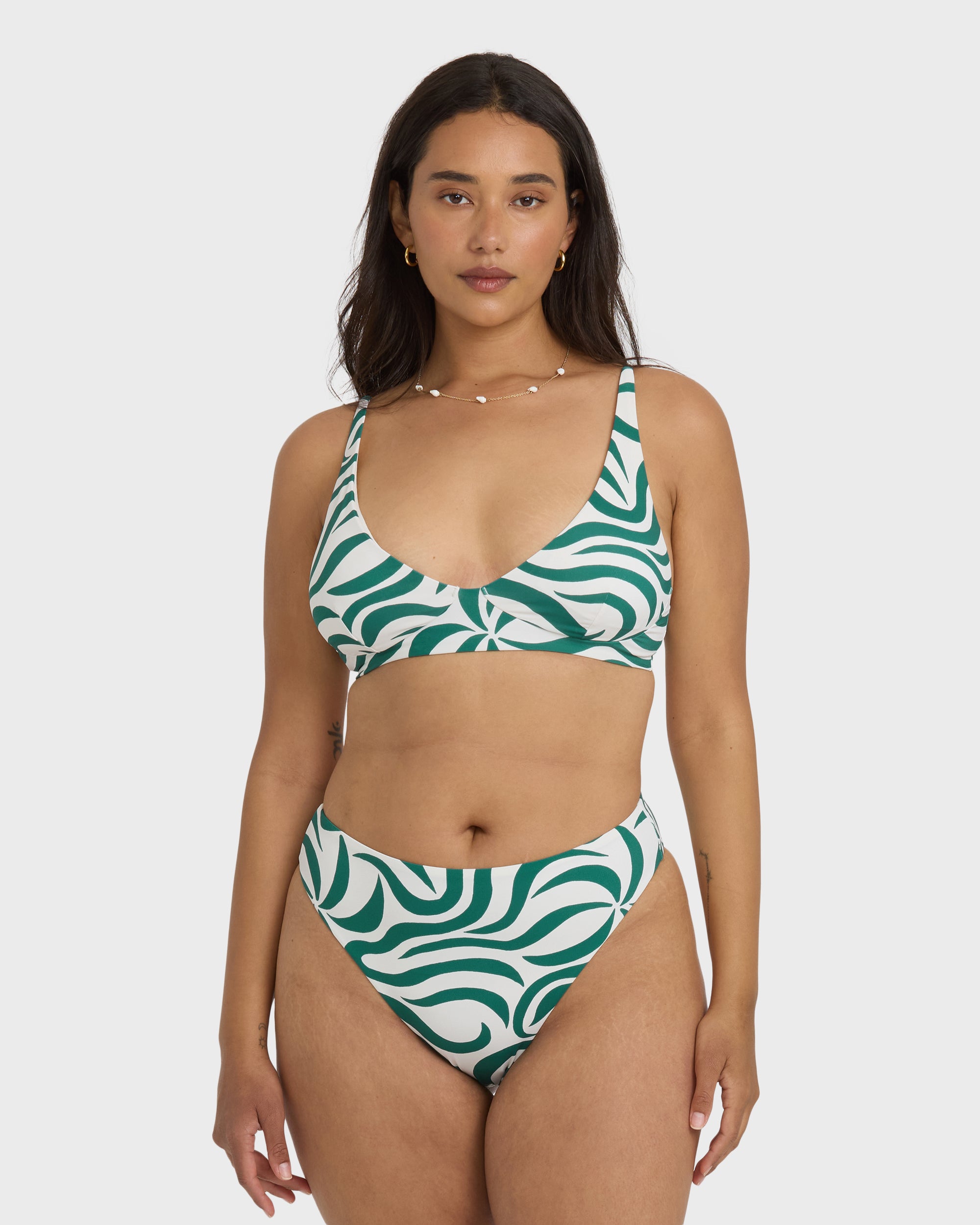 All The Waves Hi Maya Bikini Bottom - Evergreen - Image 3