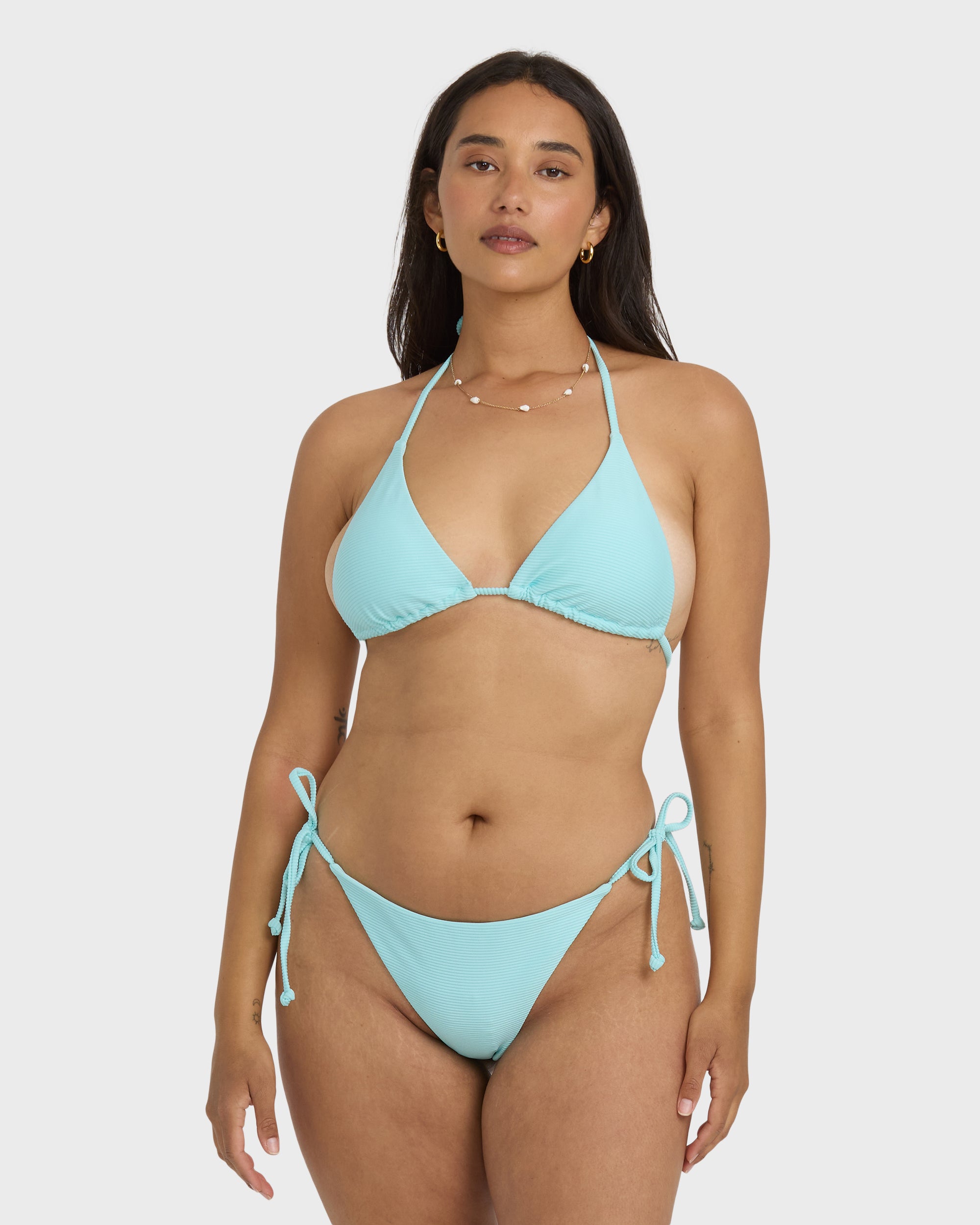 Tanlines Tie Side Tanga Bikini Bottom - Crystal Blue - Image 7