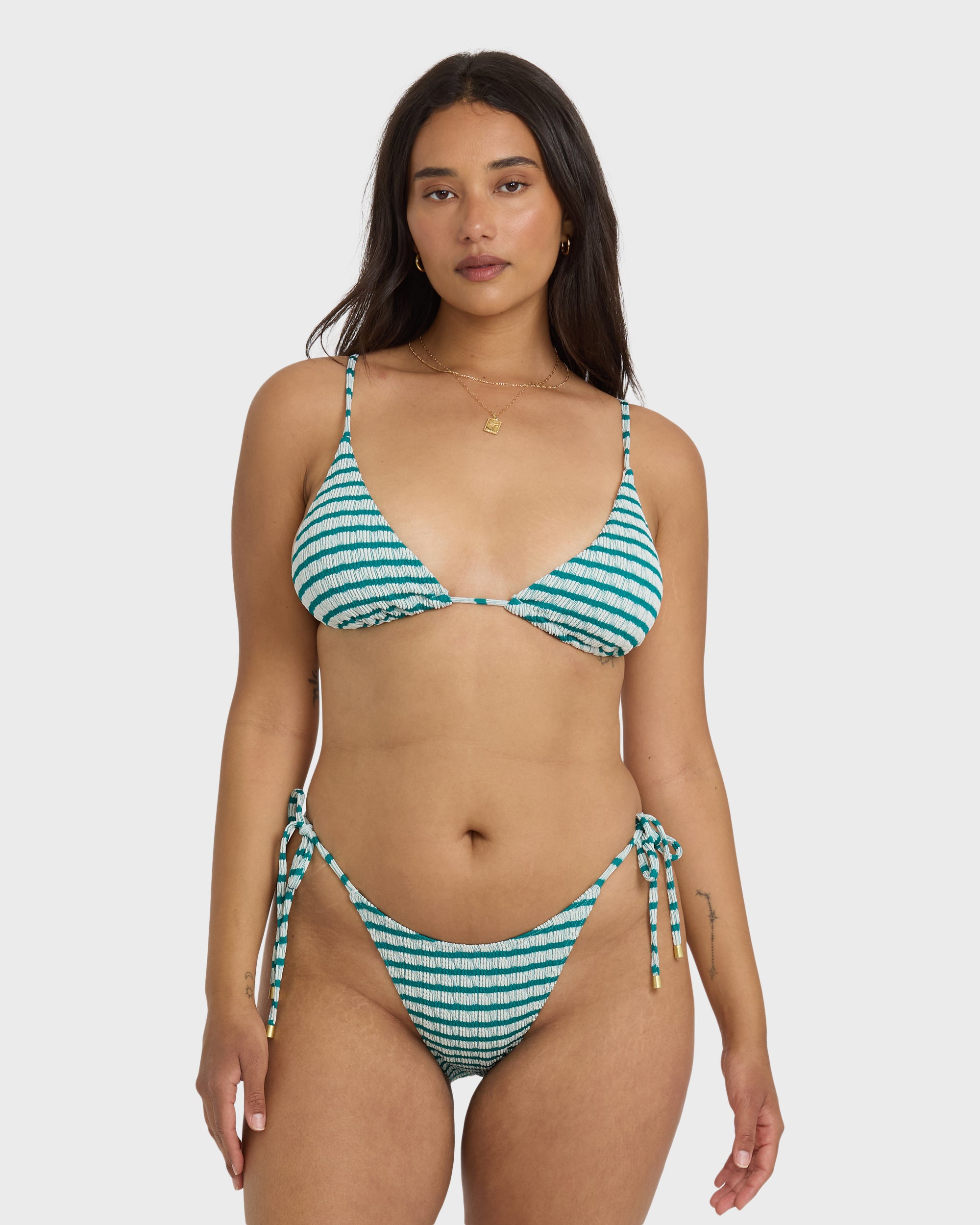 Wavey Daze Tie-side Hike Bikini Bottom - Deep Sea - Image 7