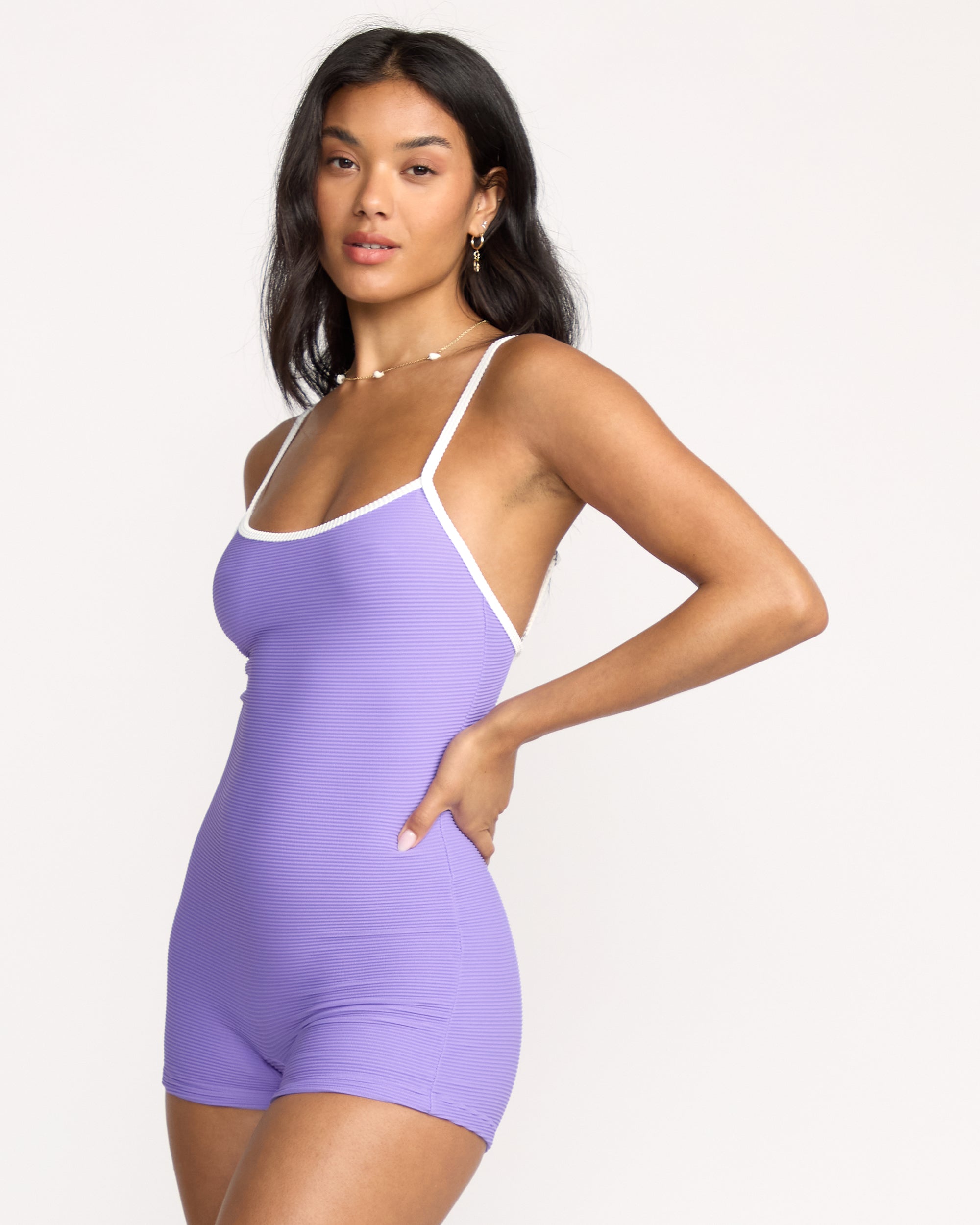 Tanlines Retro Tank Surfsuit - Purple Punch - Image 4