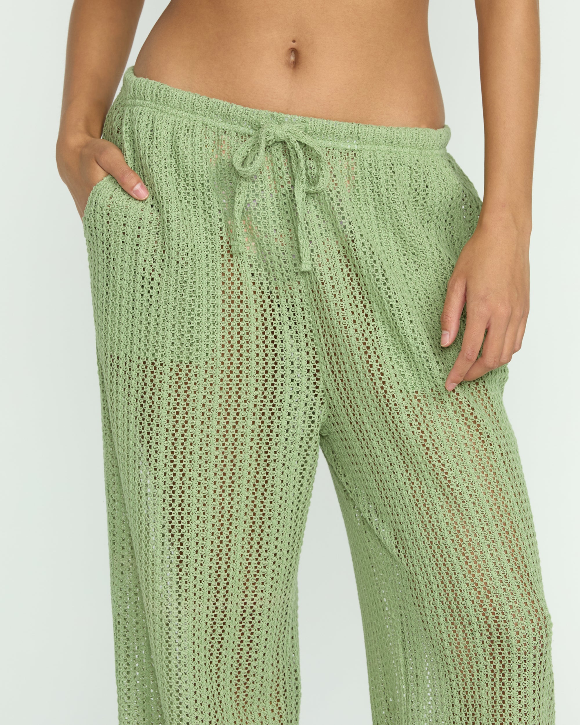 Tropic Beach Cover-Up Pants - Pistachio - Image 2