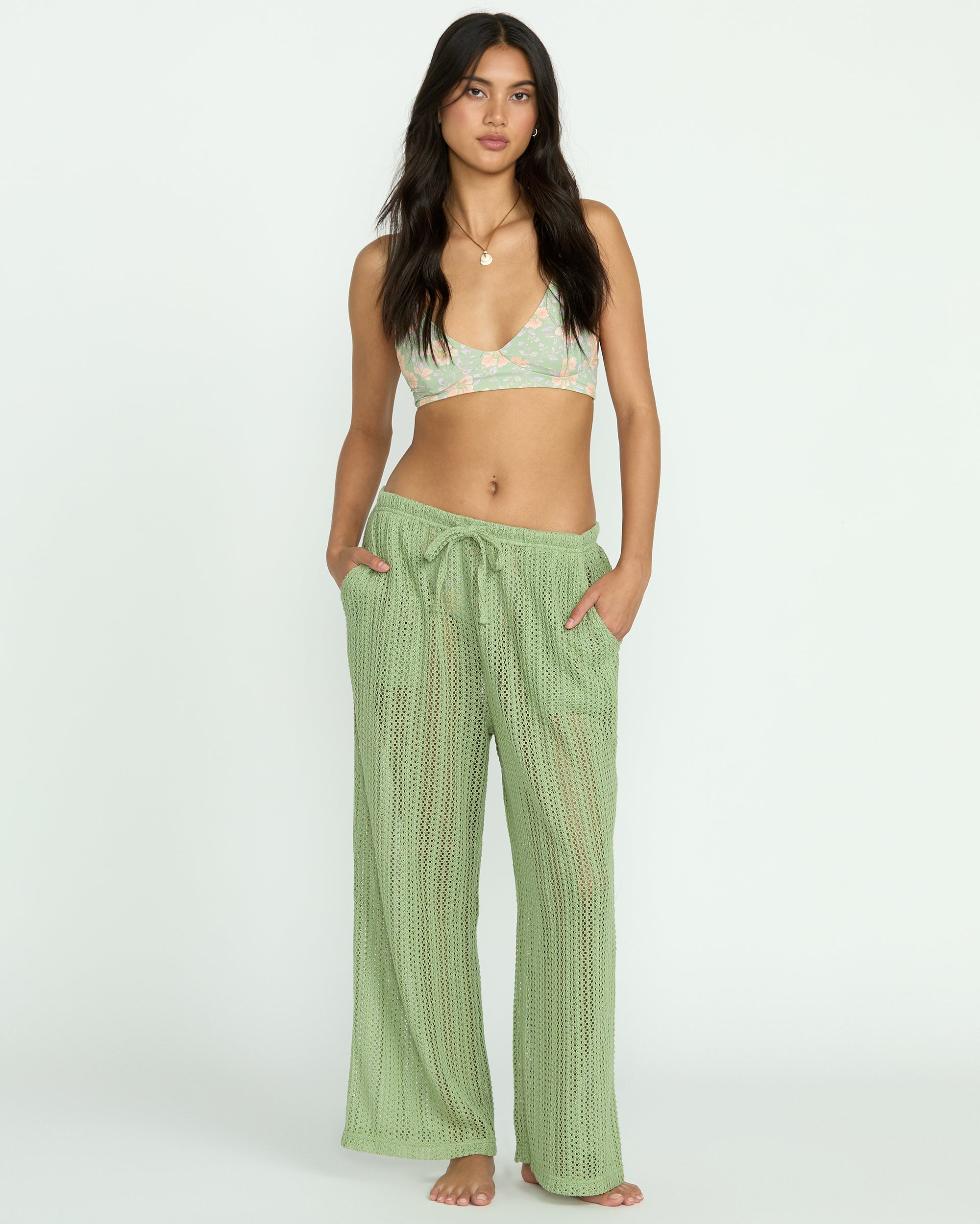 Tropic Beach Cover-Up Pants - Pistachio - Image 3