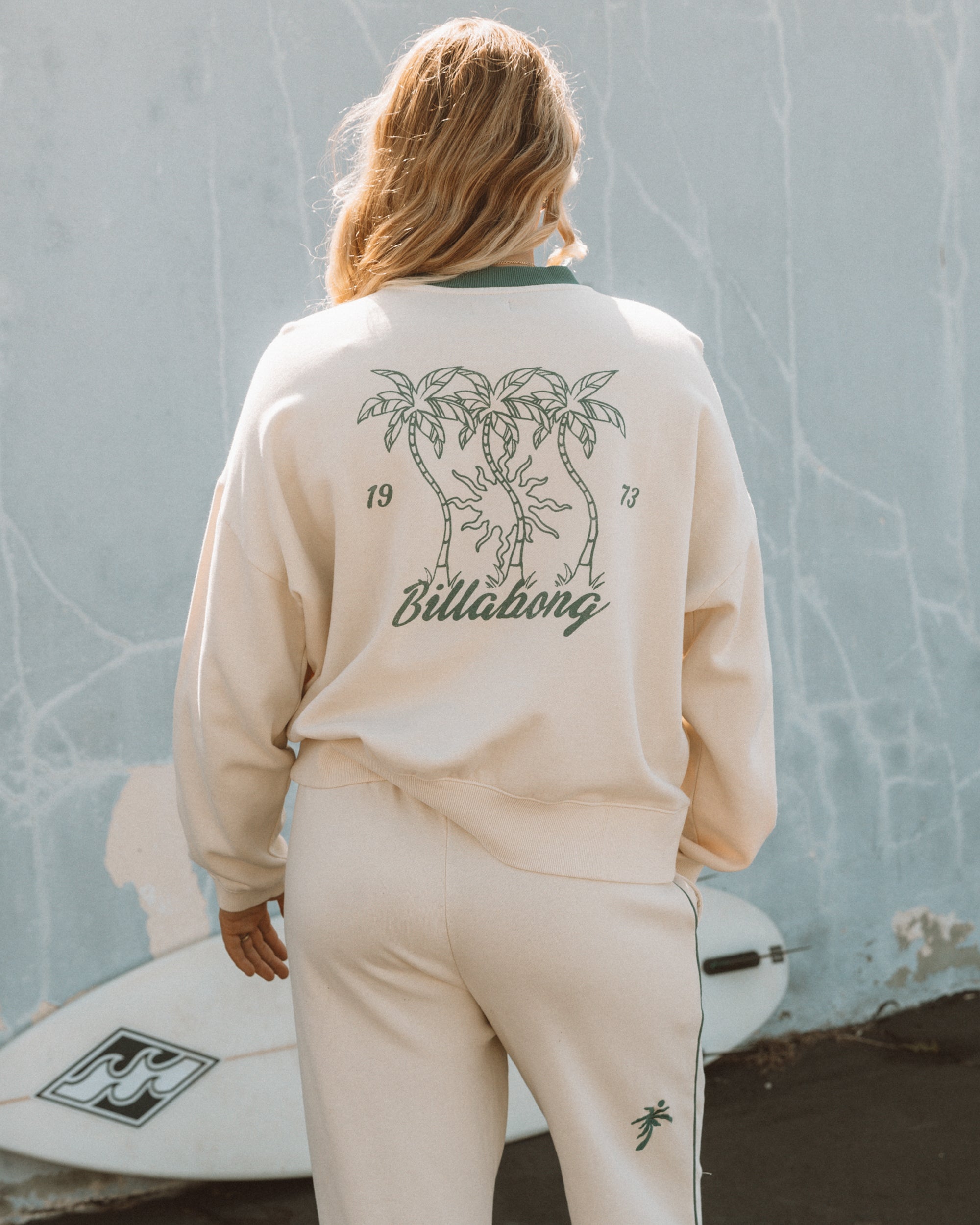 Triple Palms Crewneck Sweatshirt - Whitecap - Image 2