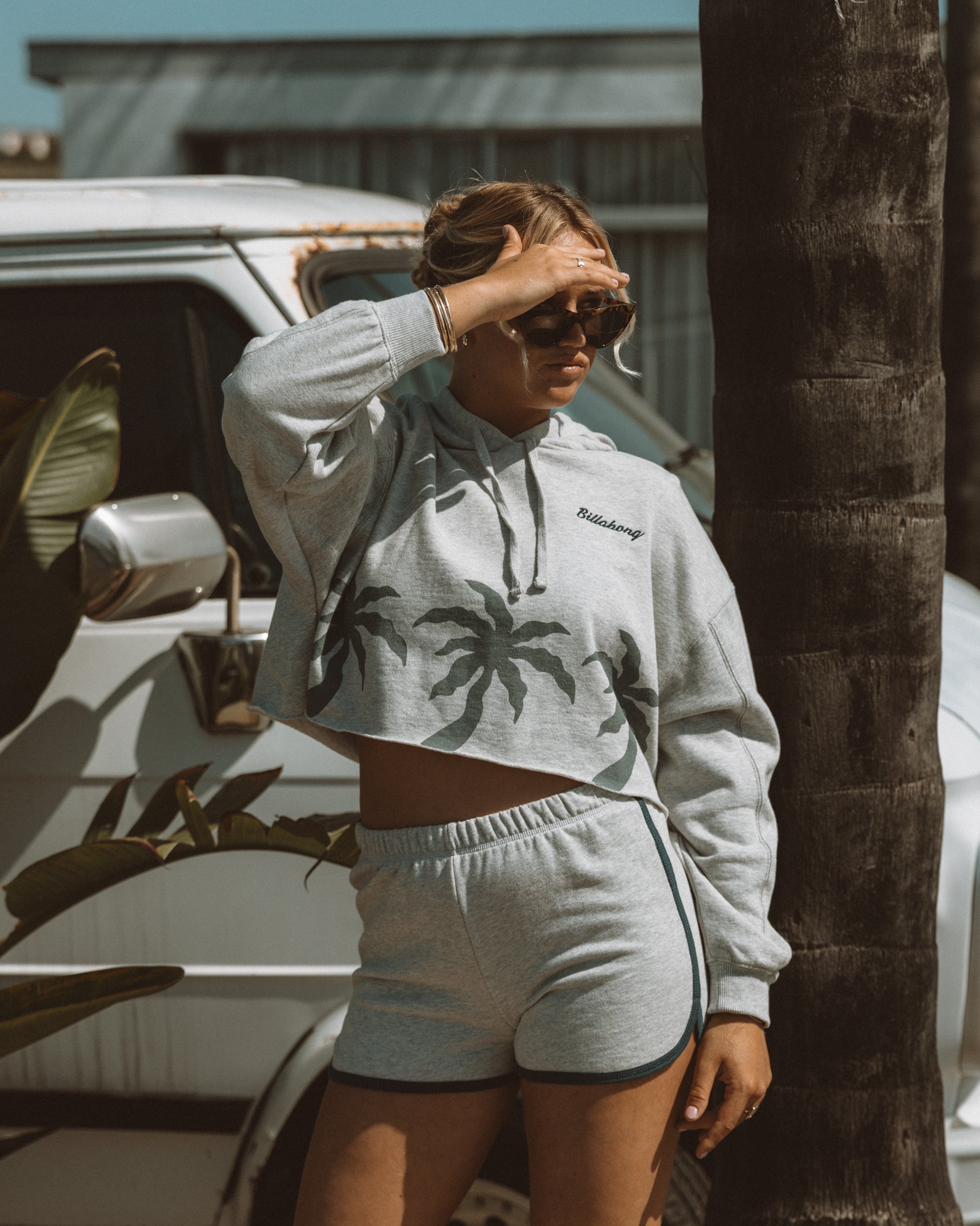 Triple Palms Dolphin Shorts - Heather Grey