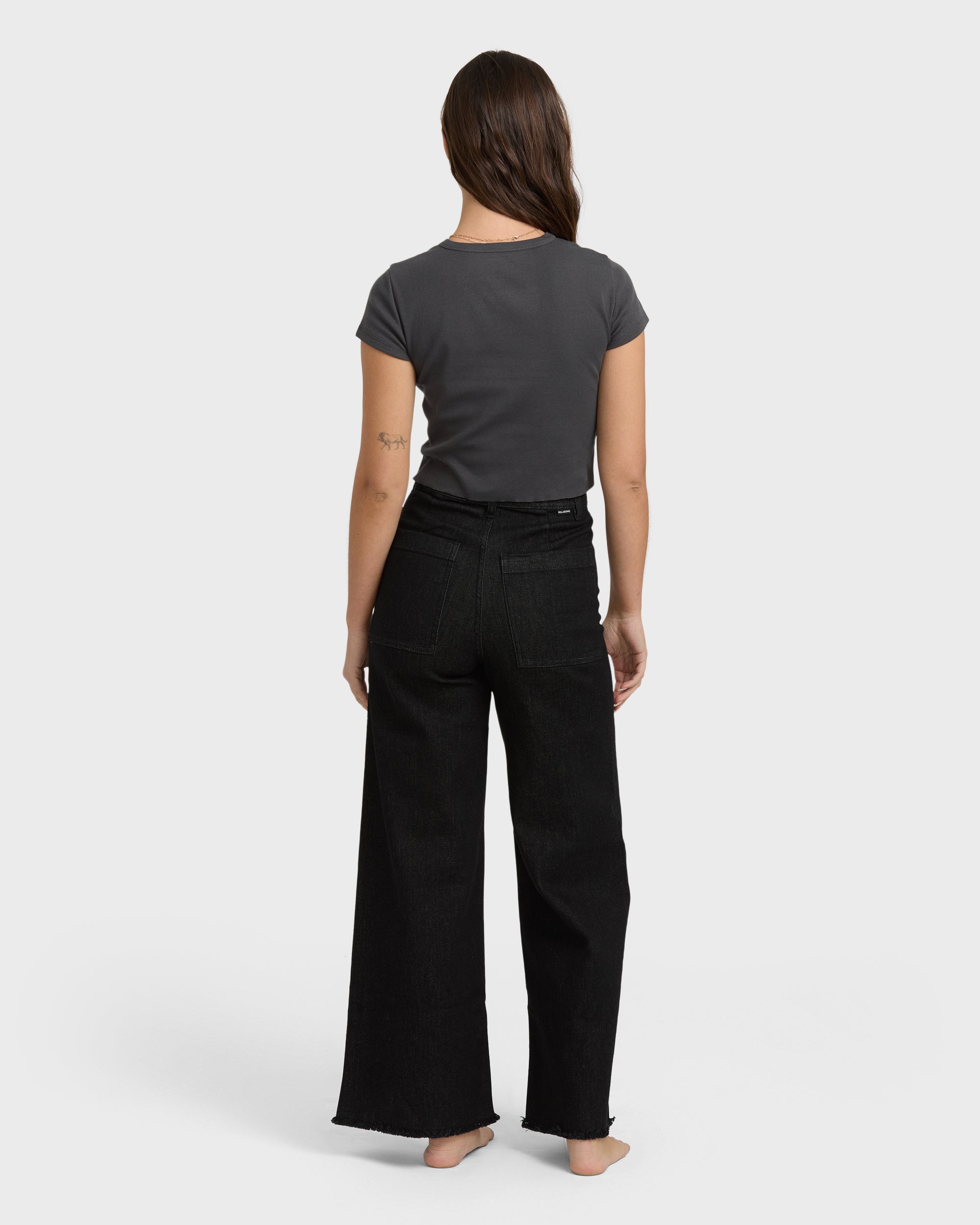 Free Fall High-Waist Pants - Black Rinse - Image 2