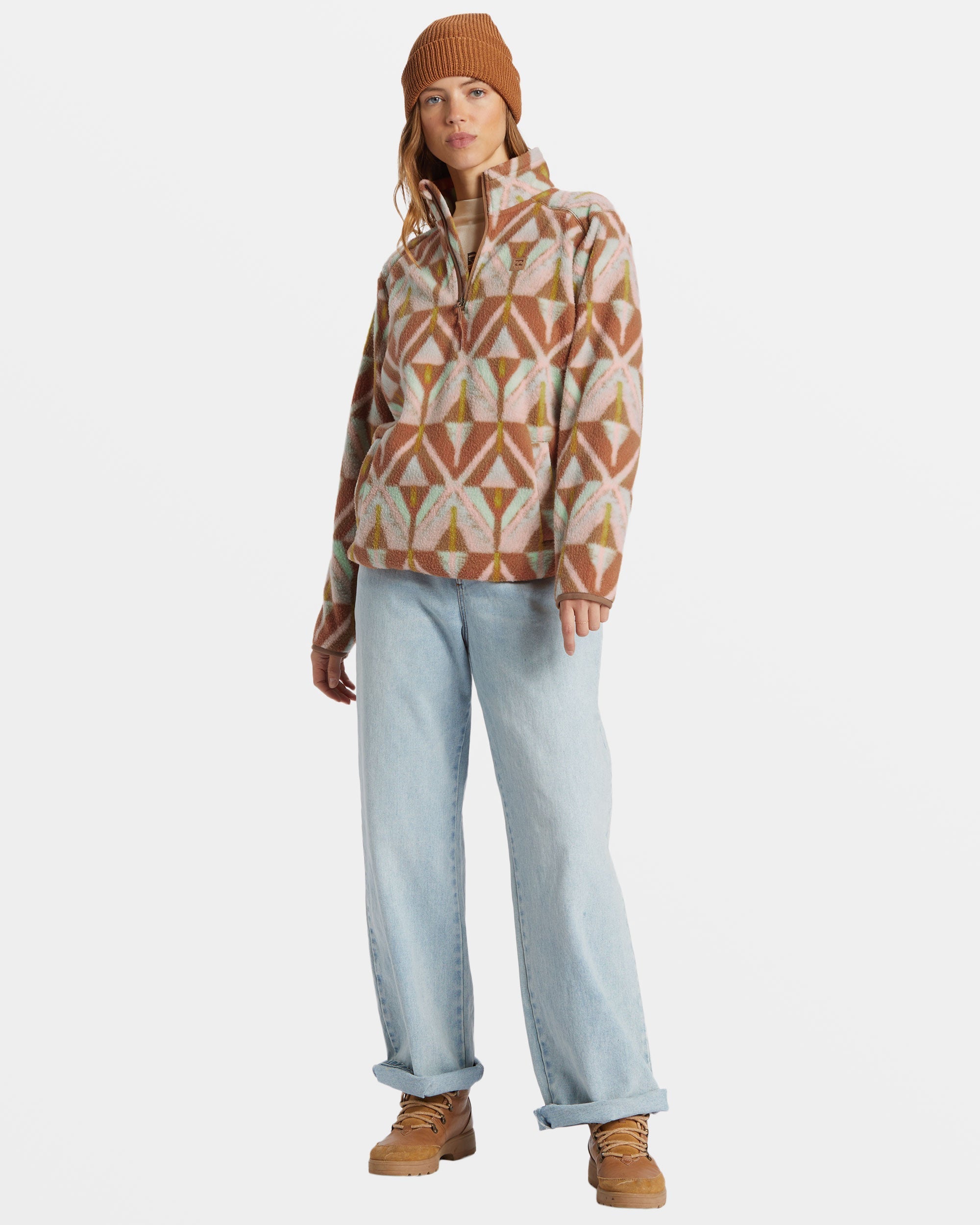 A/Div Boundary Mock 3 Half-Zip Pullover Sweatshirt - Sandalwood - Image 3