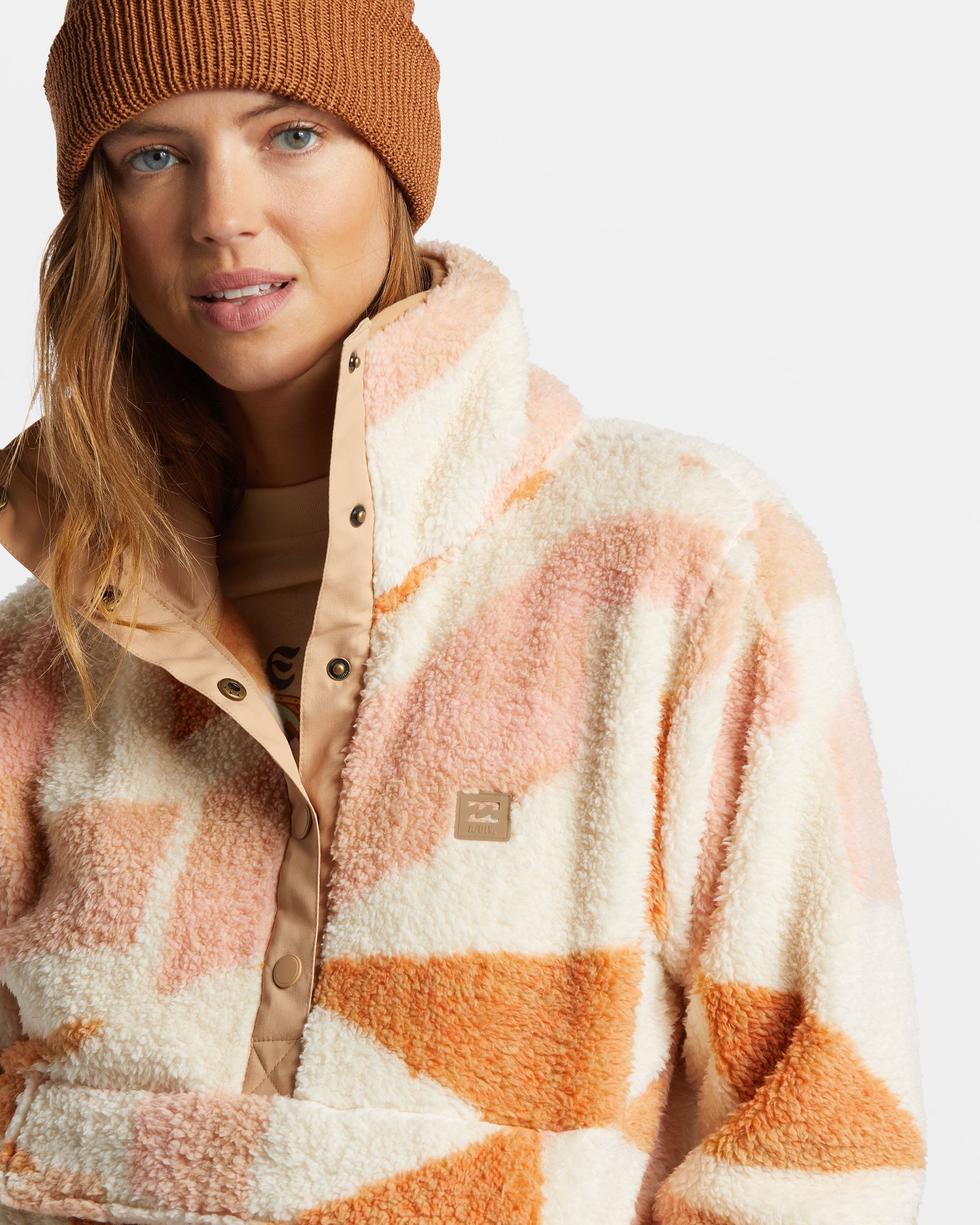 Switchback Mock Neck Fleece - White Cap - Image 2