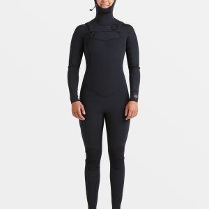 4/3mm Salty Dayz Natural Upcycler GBS Chest Zip Hooded Wetsuit - Black