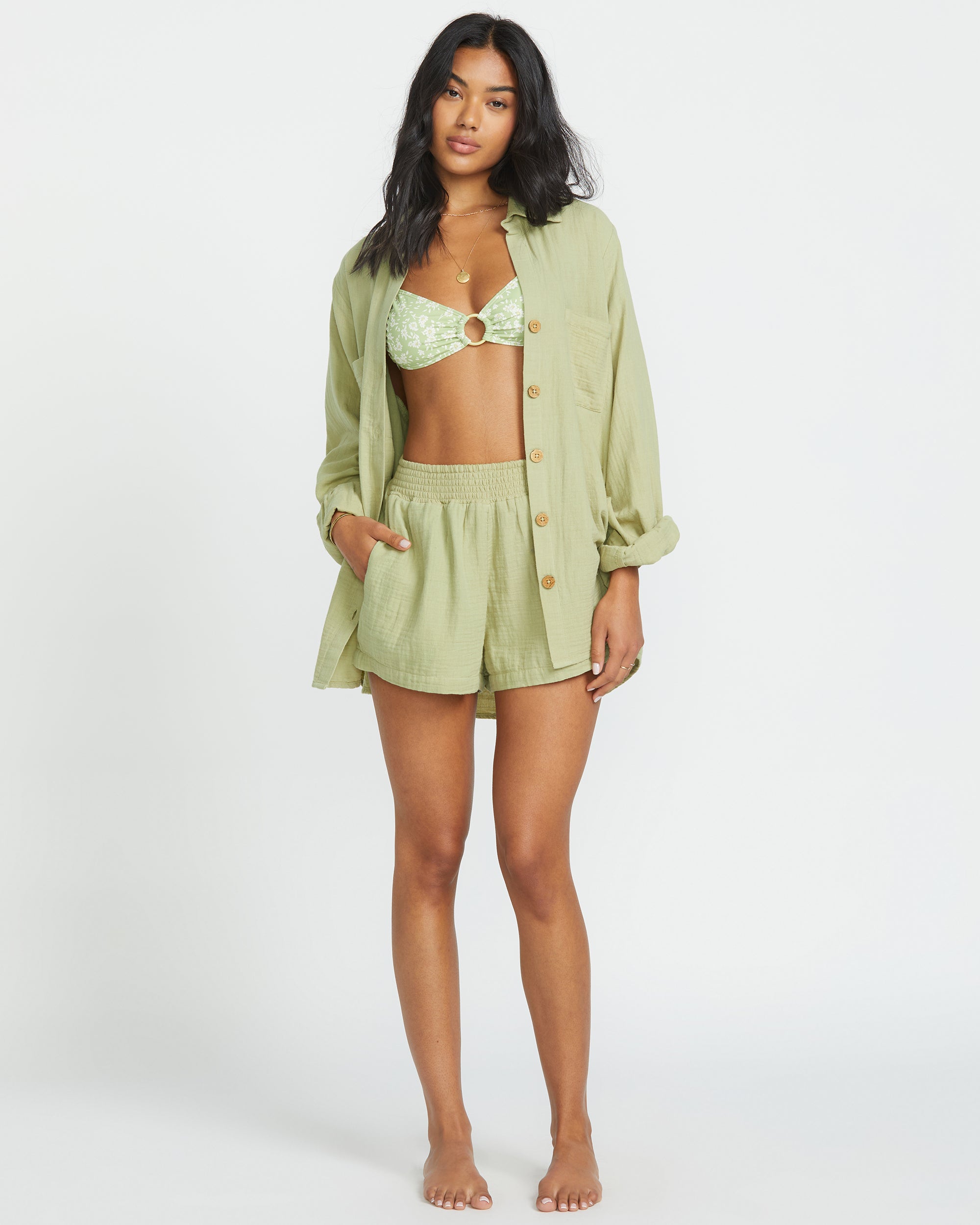Sweet Swell Long Sleeve Shirt - Avocado - Image 3