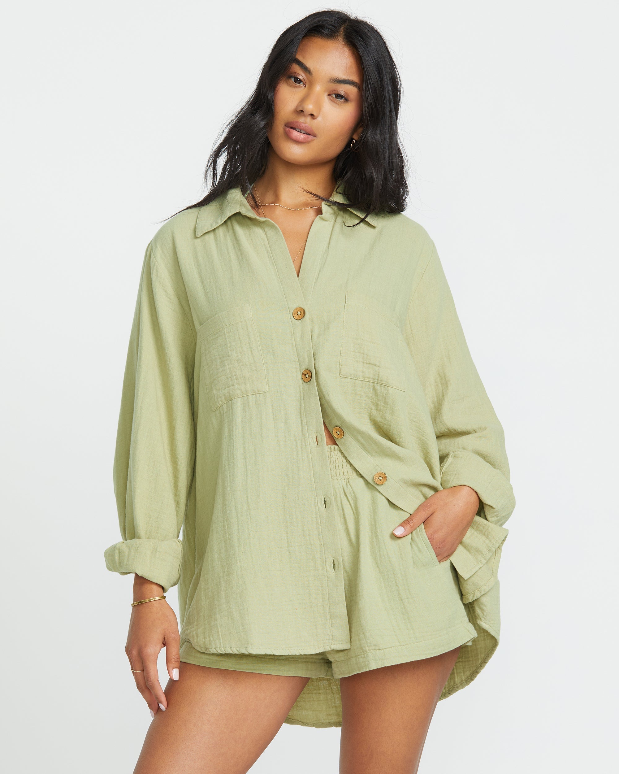 Sweet Swell Long Sleeve Shirt - Avocado